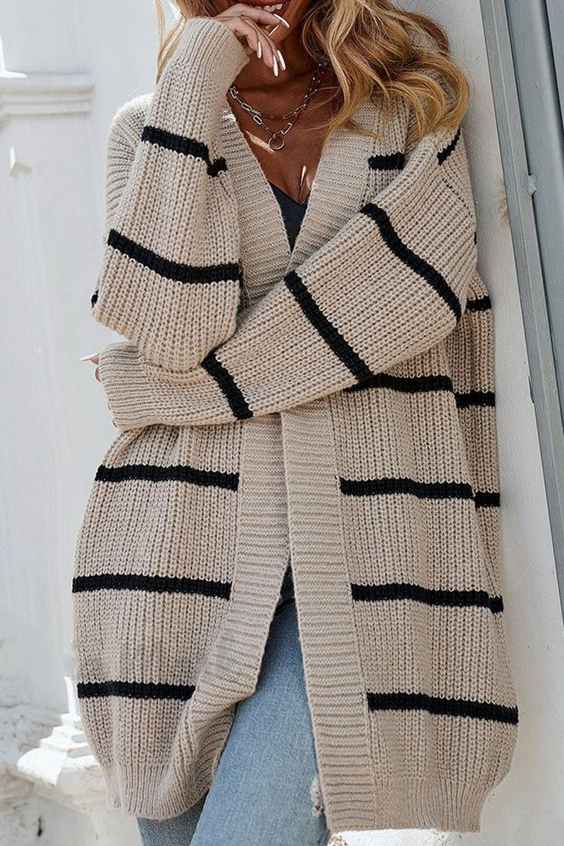 Striped Longline Cardigan