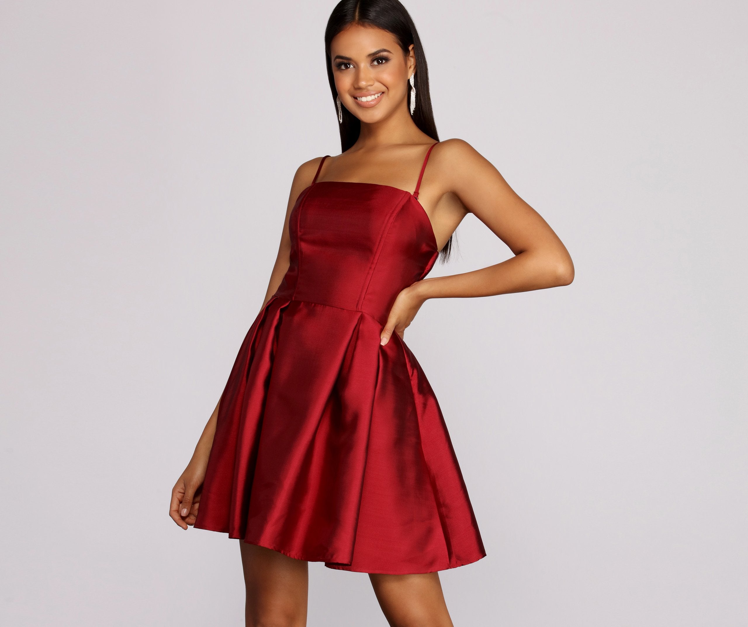 Rebecca Party Pleated Dress - Lady Occasions