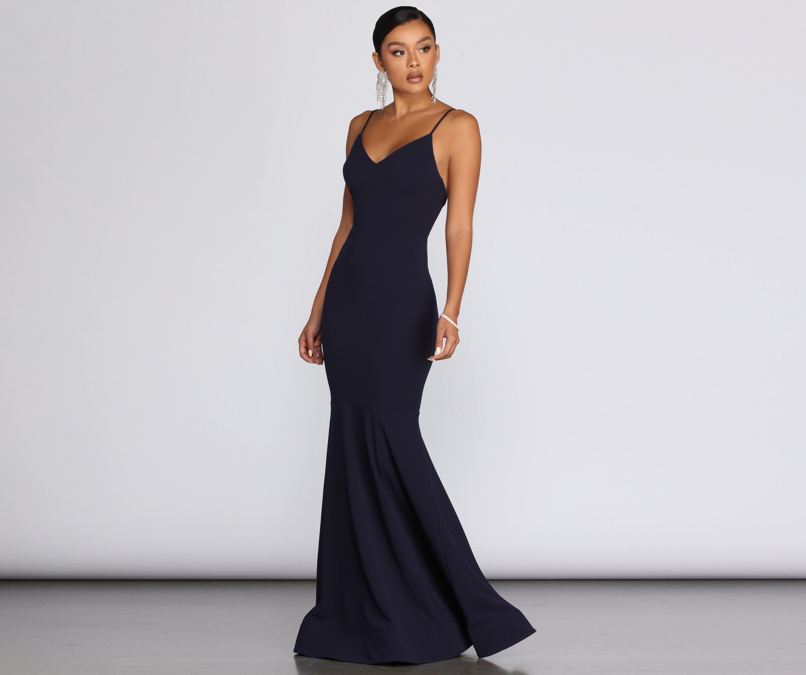 Raquel Cross-Back Mermaid Gown