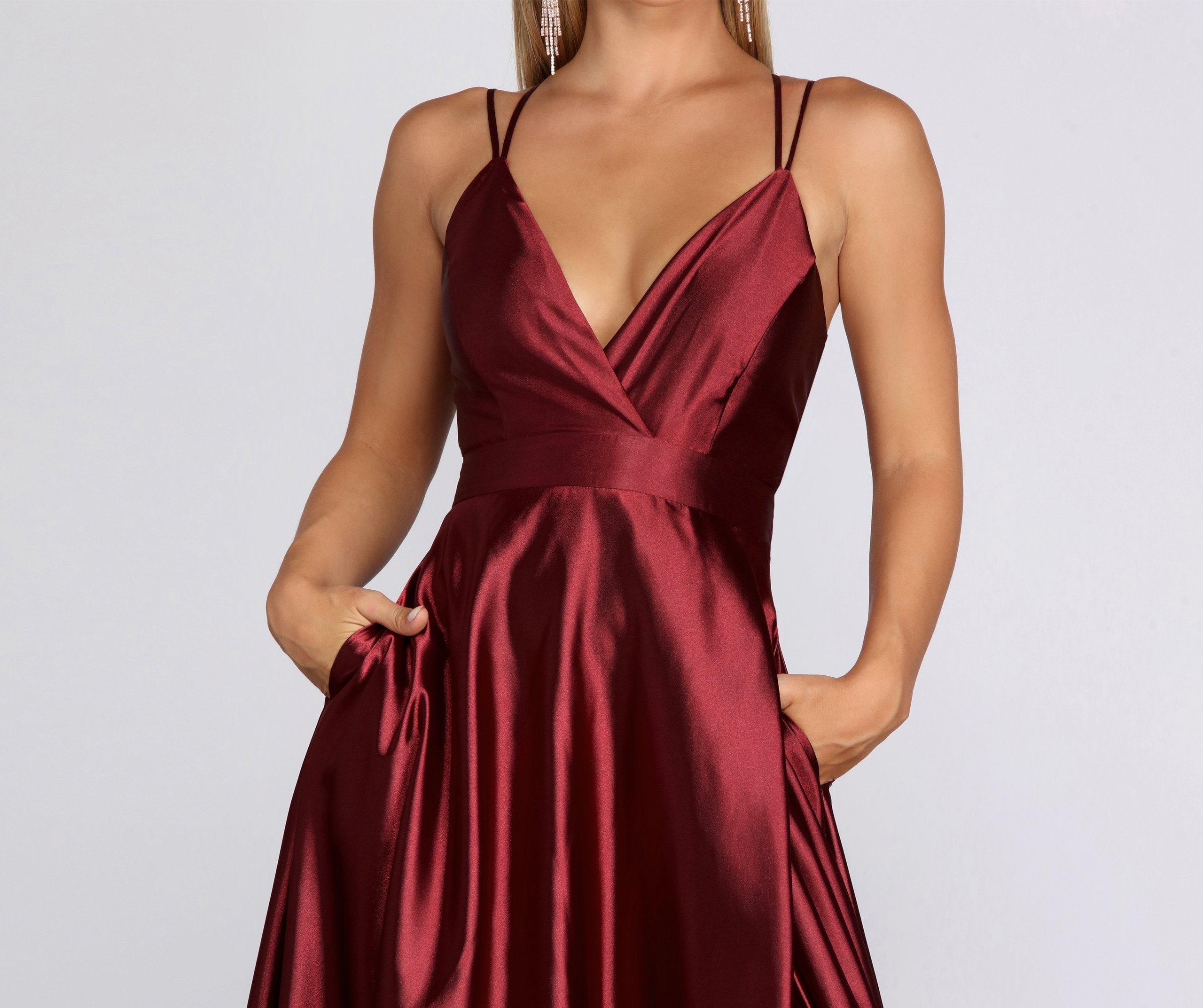 Priscilla Satin Evening Gown - Fashionpara