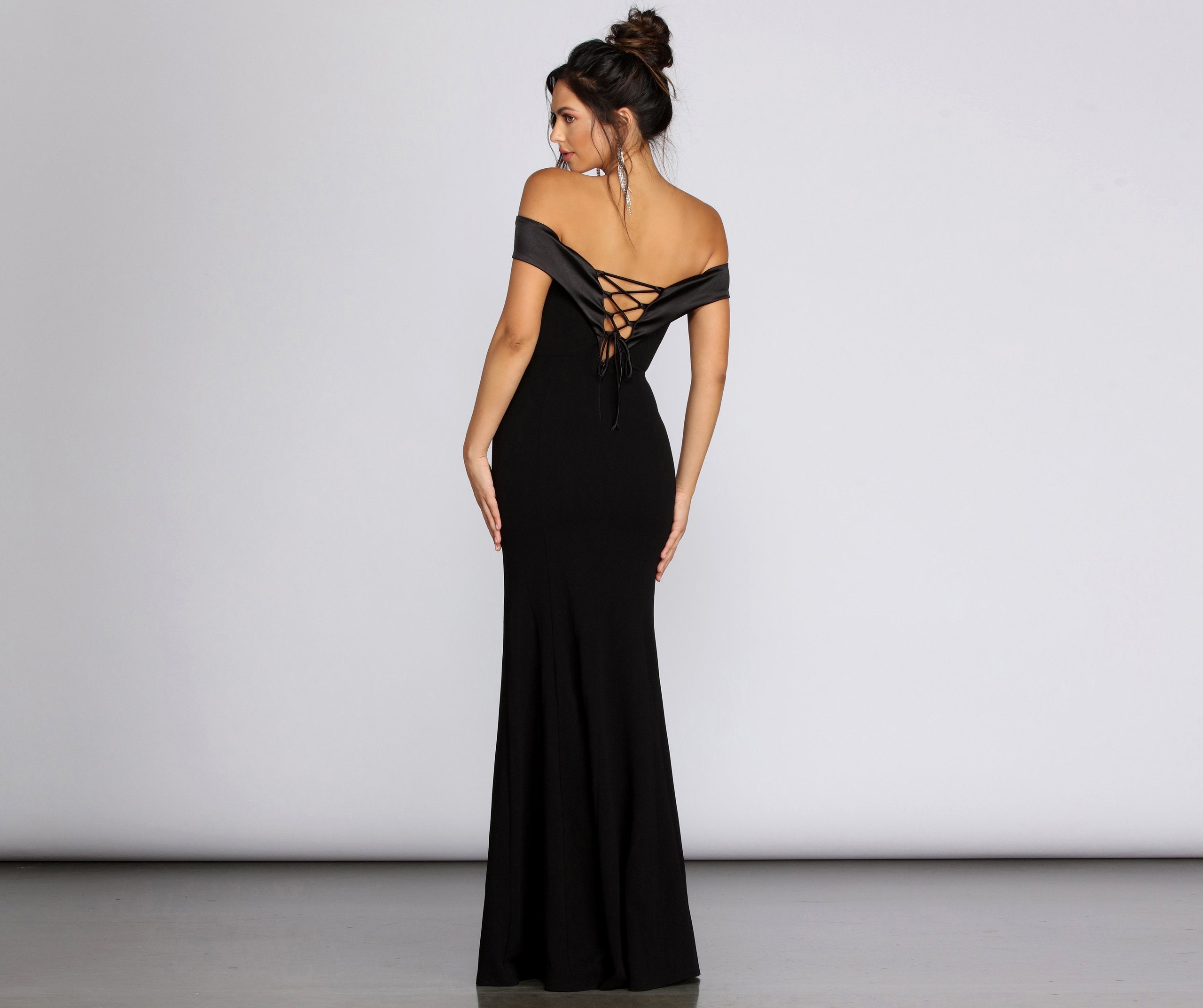 Monet Off Shoulder Evening Gown - Fashionpara