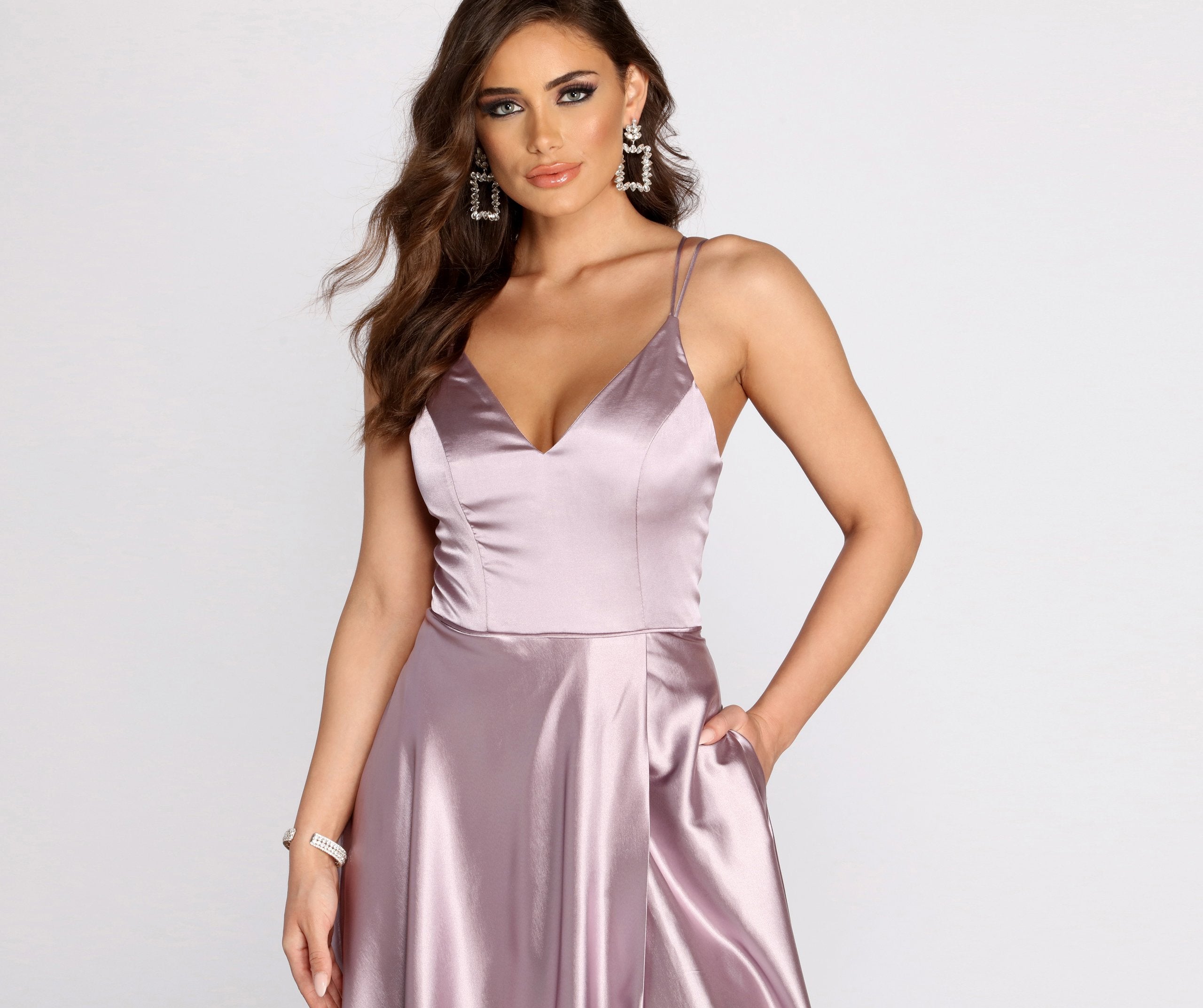 Ryder Satin A-Line Gown - Fashionpara