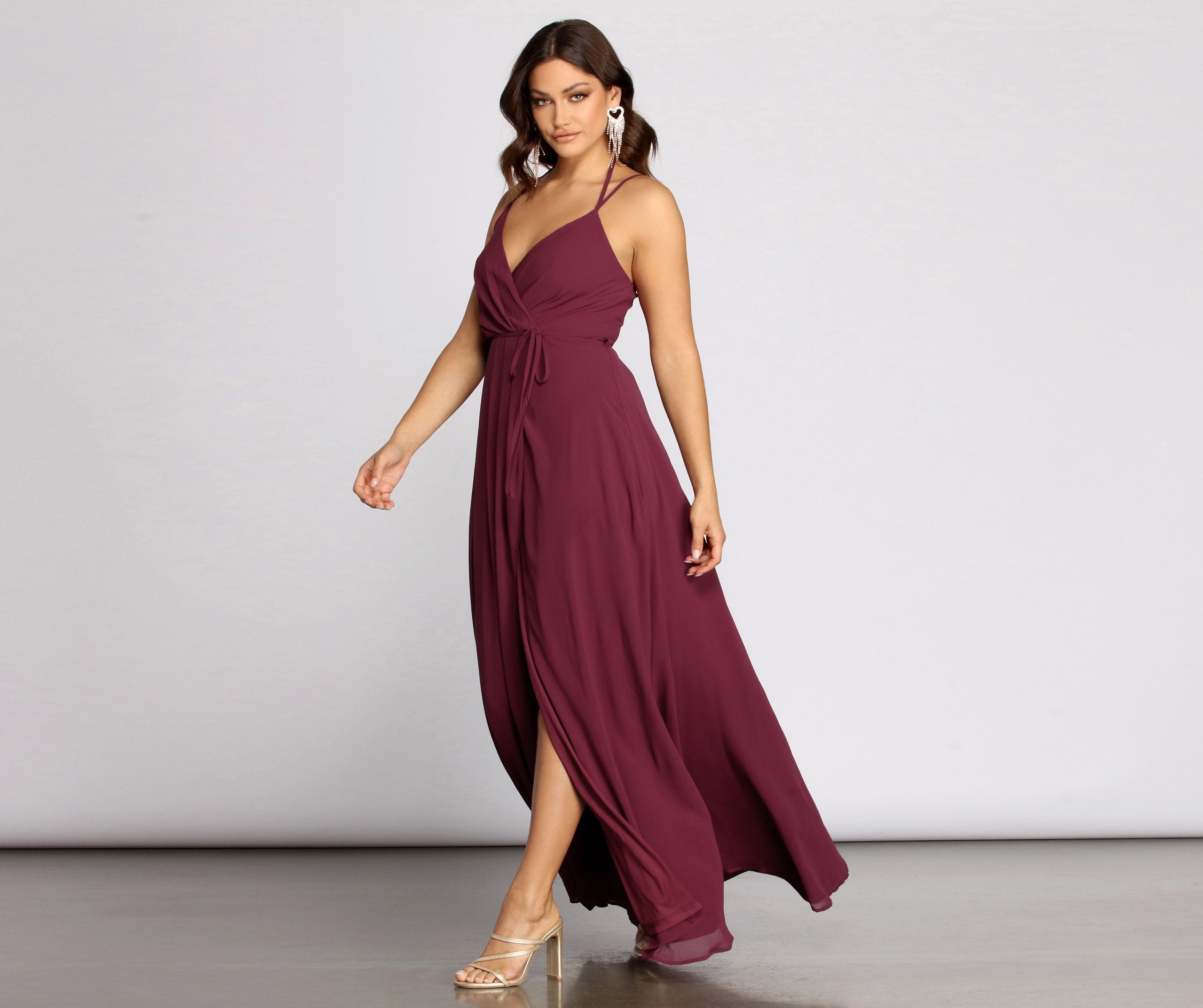 Rylie Chiffon A-Line Gown - Fashionpara