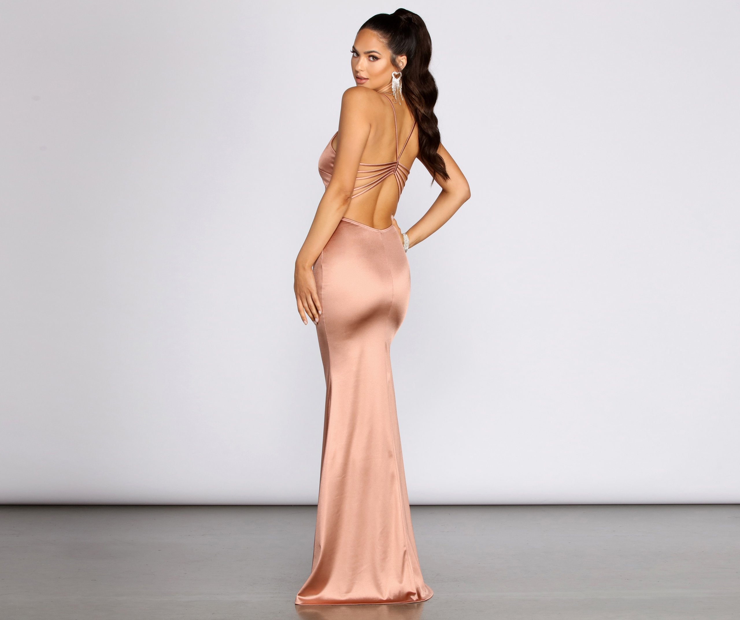 Phoebe Strappy Back Mermaid Dress - Fashionpara