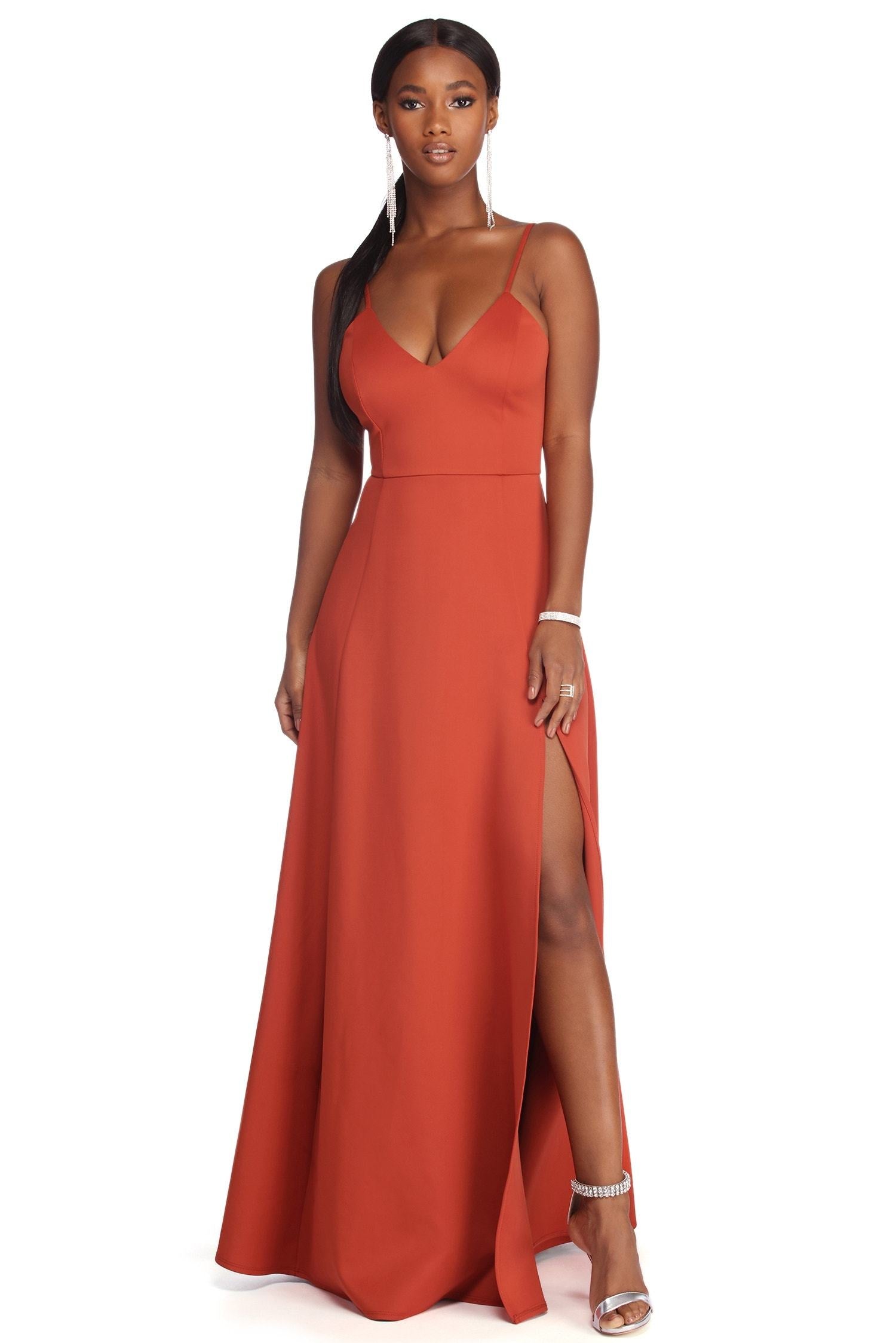 Avianna Formal High Slit Dress - Fashionpara