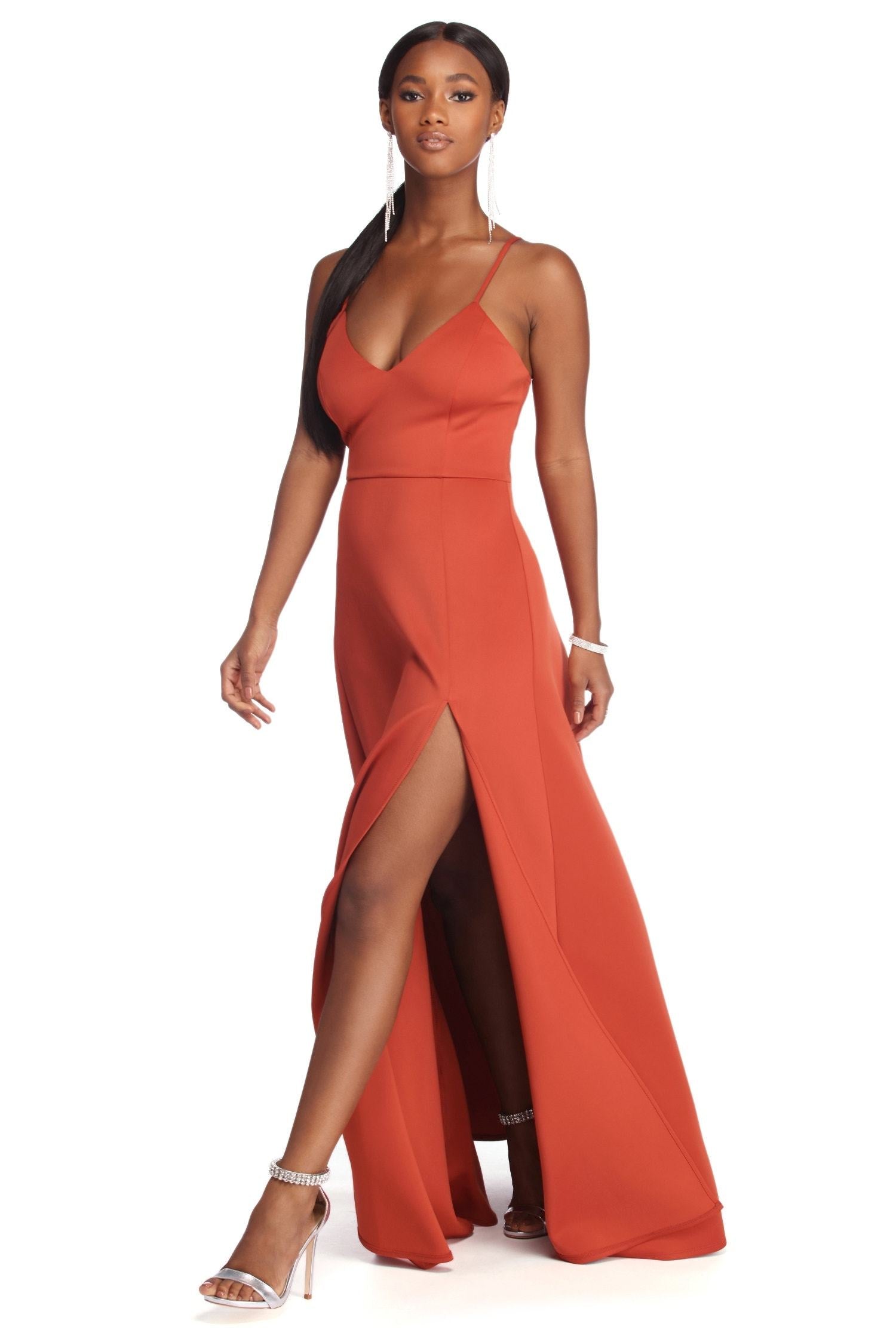 Avianna Formal High Slit Dress - Fashionpara