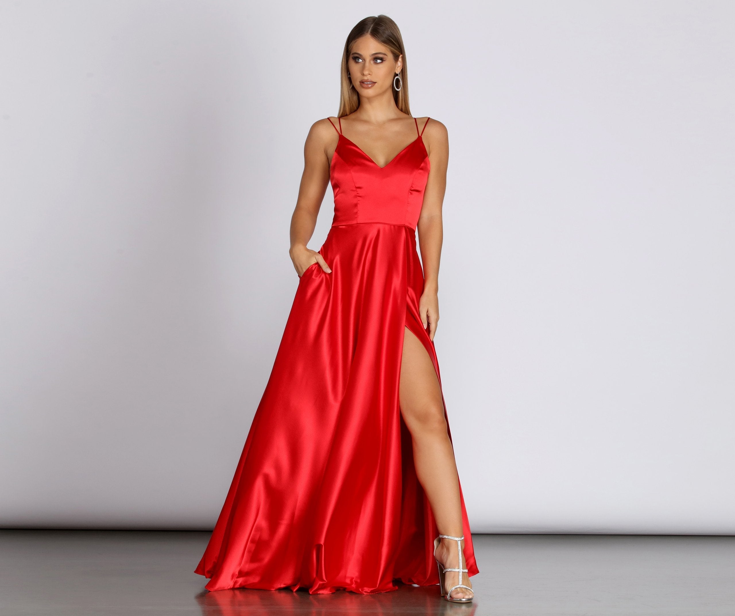 Ryder Satin A-Line Gown - Fashionpara