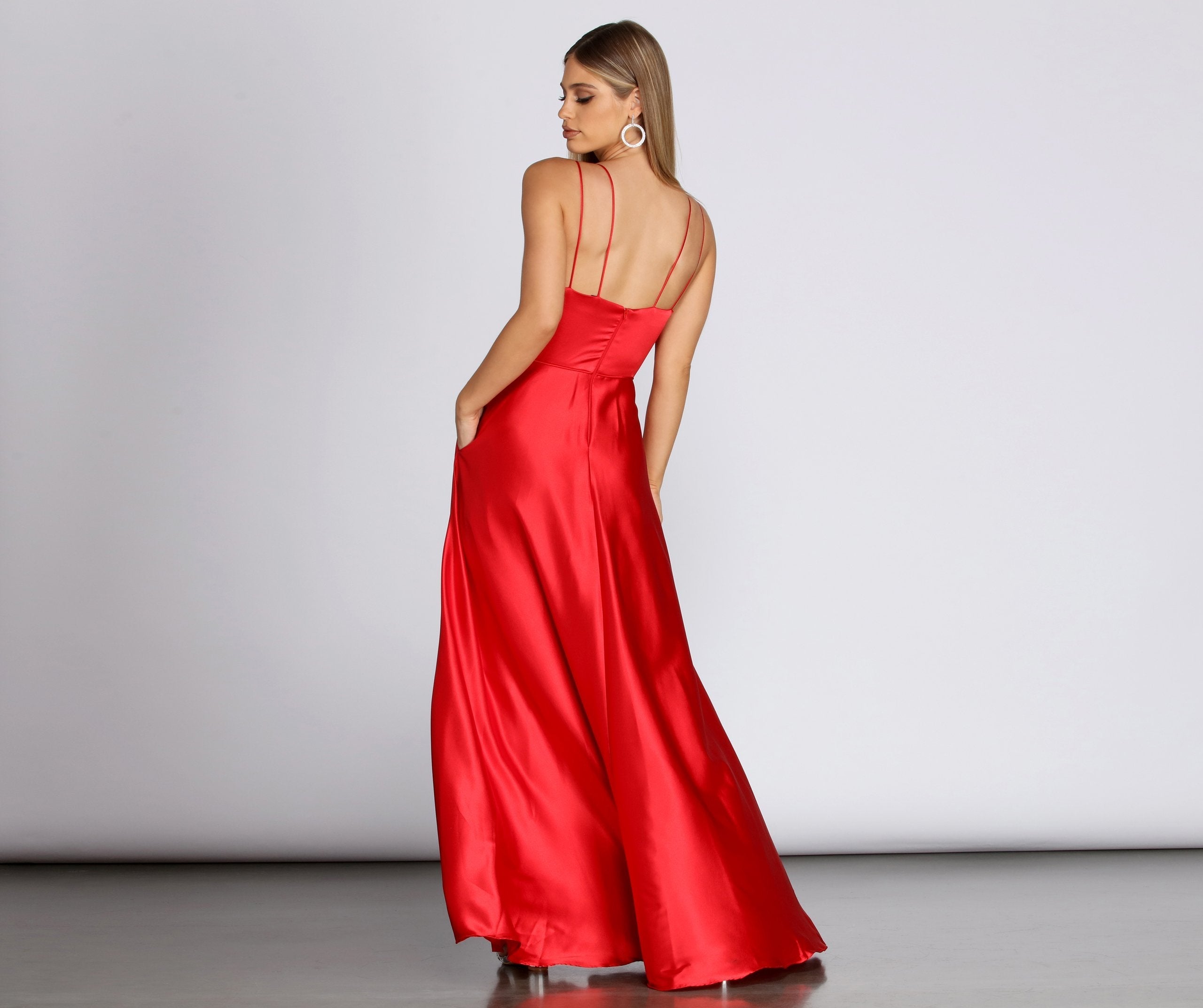 Ryder Satin A-Line Gown - Fashionpara