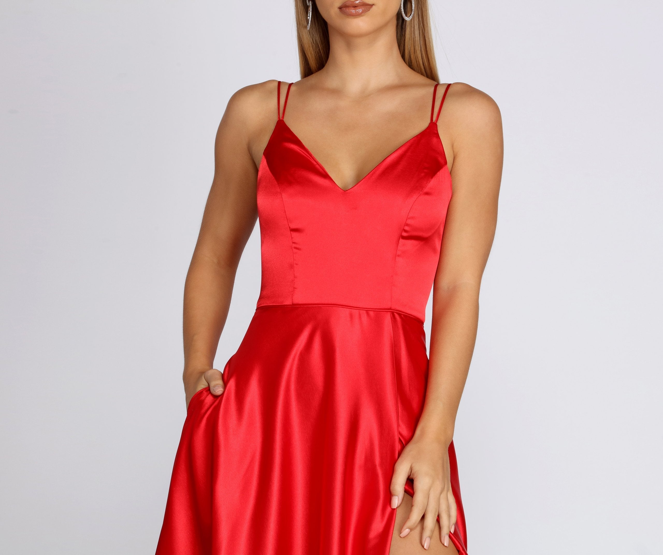 Ryder Satin A-Line Gown - Fashionpara