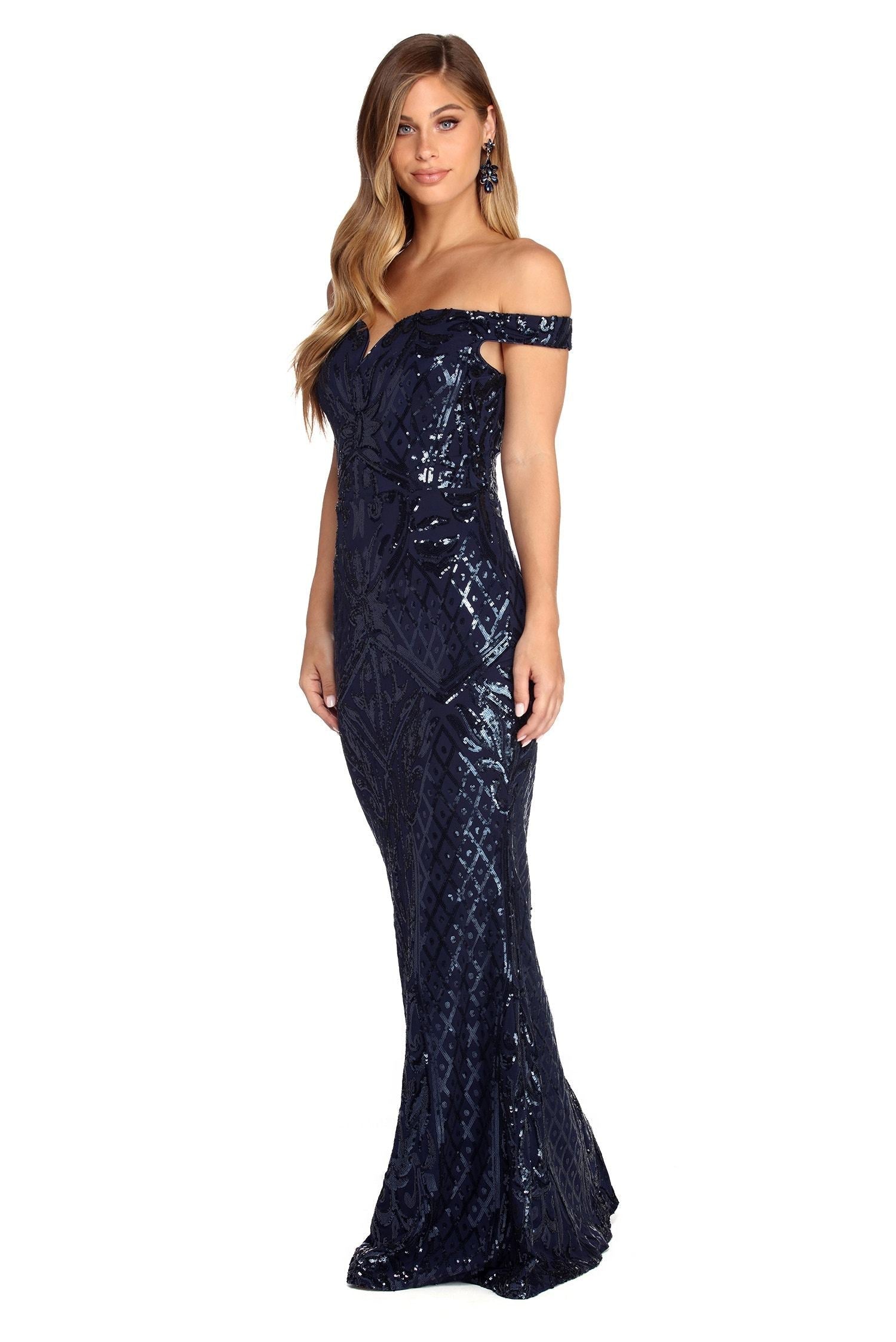 Cara Formal Sweetheart Sequin Dress