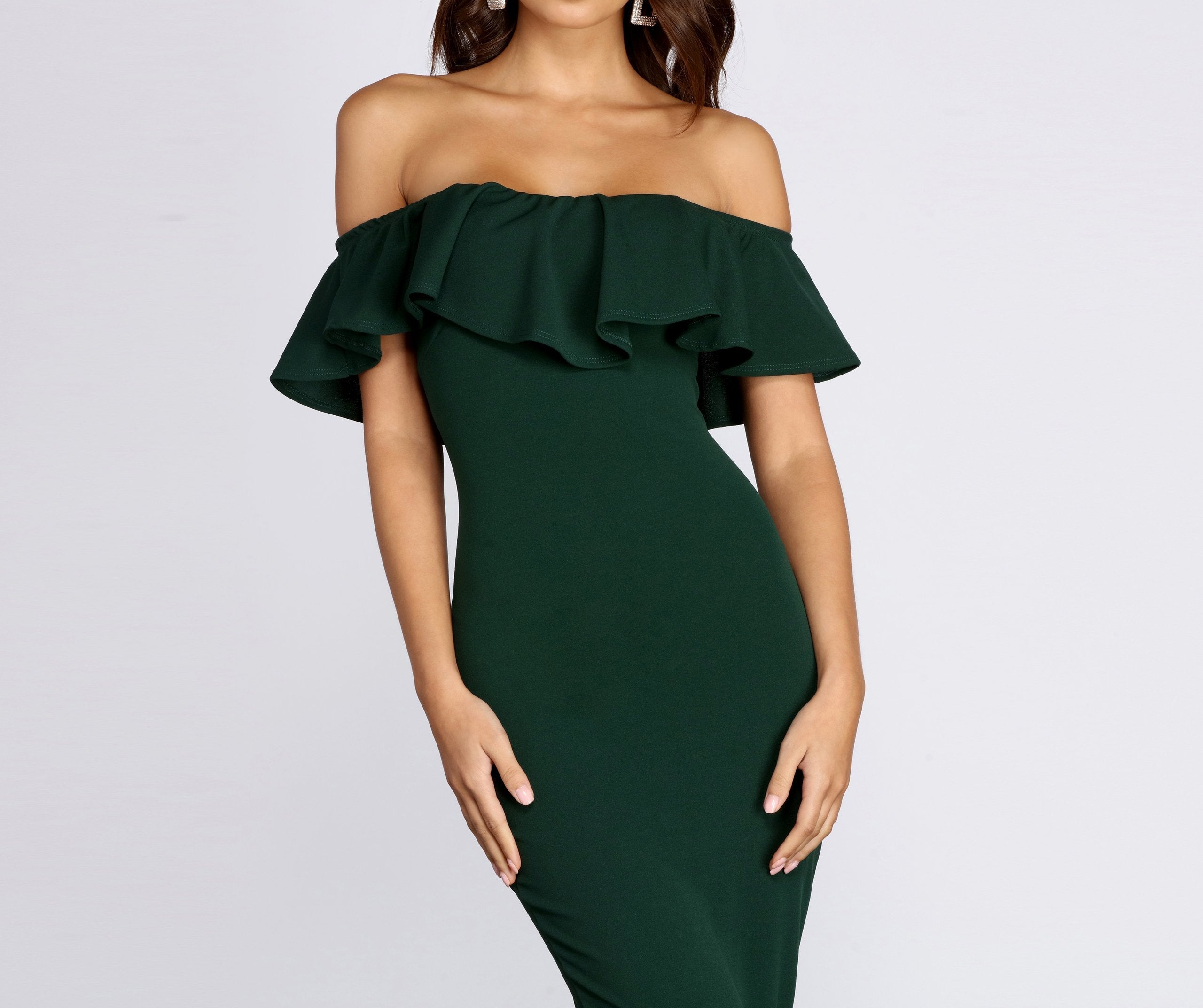 Ready And Ruffled Midi Dress