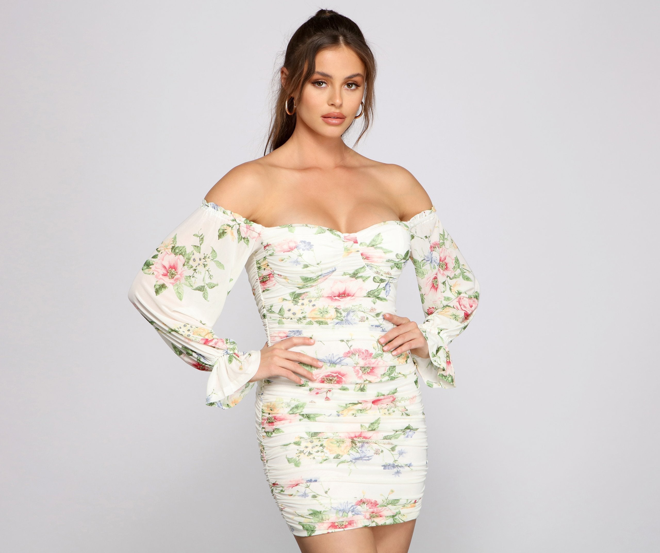 Say Yes To Florals Mesh Bodycon