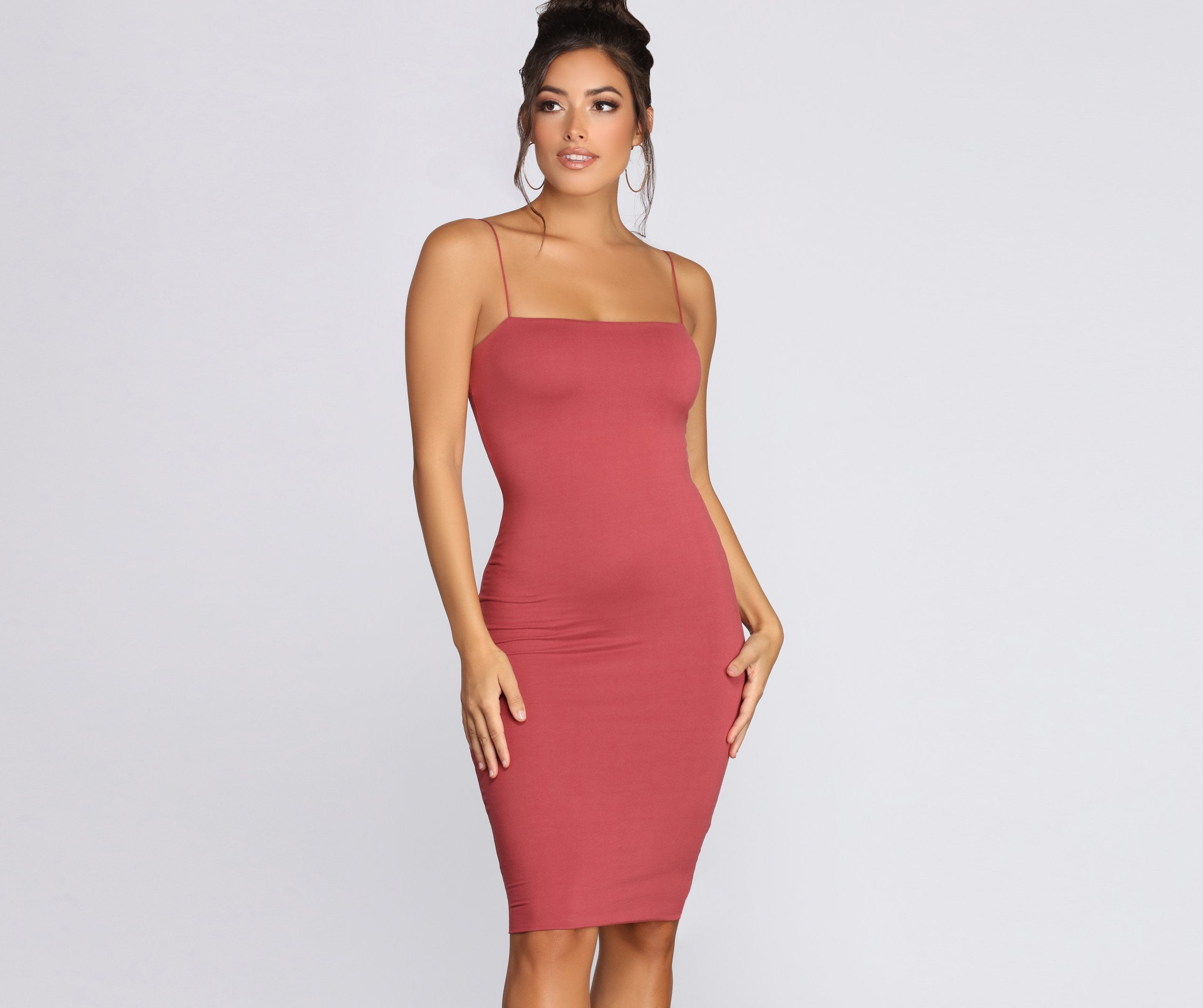 Simple And Stunning Midi Dress - Fashionpara