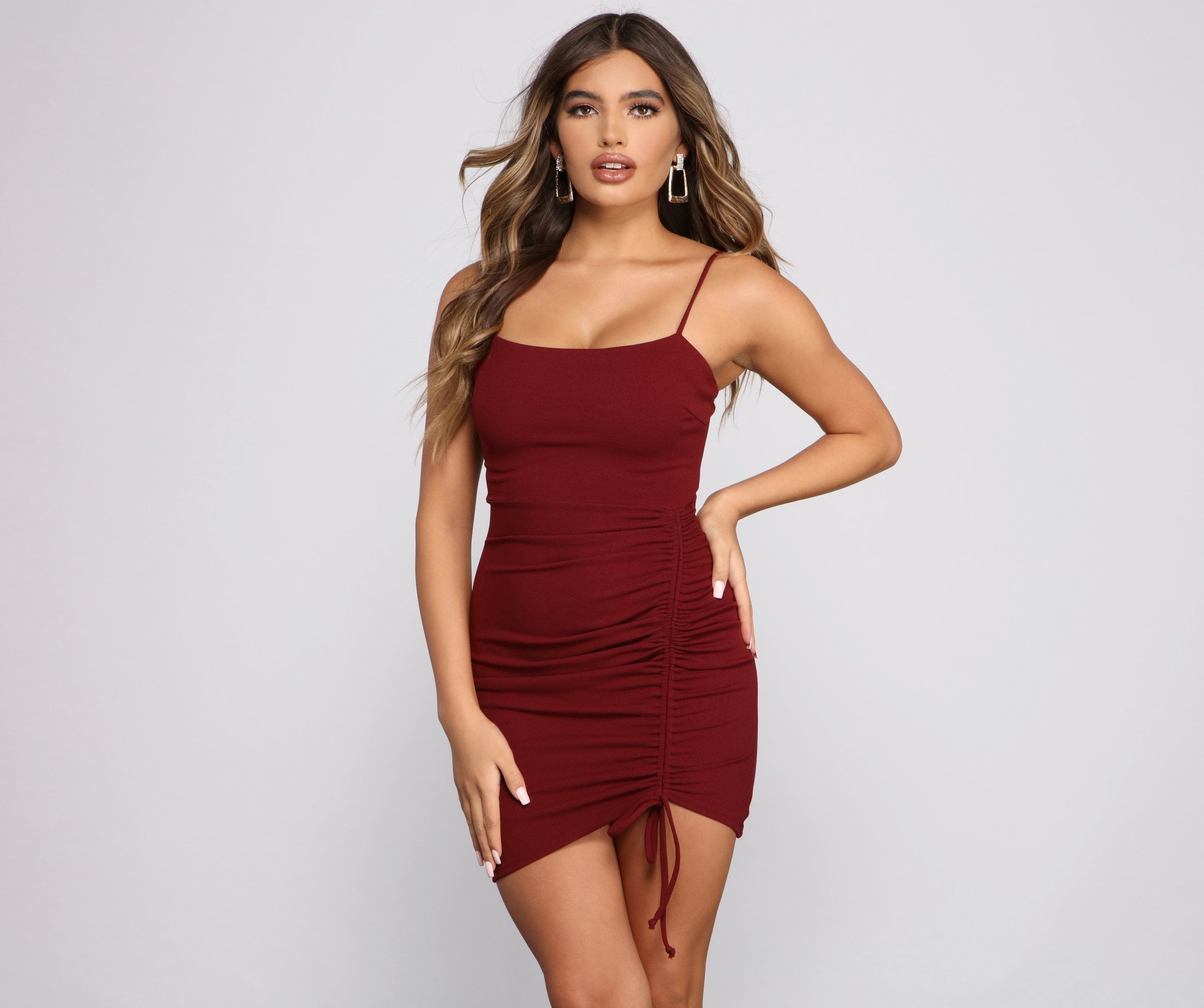 Ready To Ruche Mini Dress - Lady Occasions