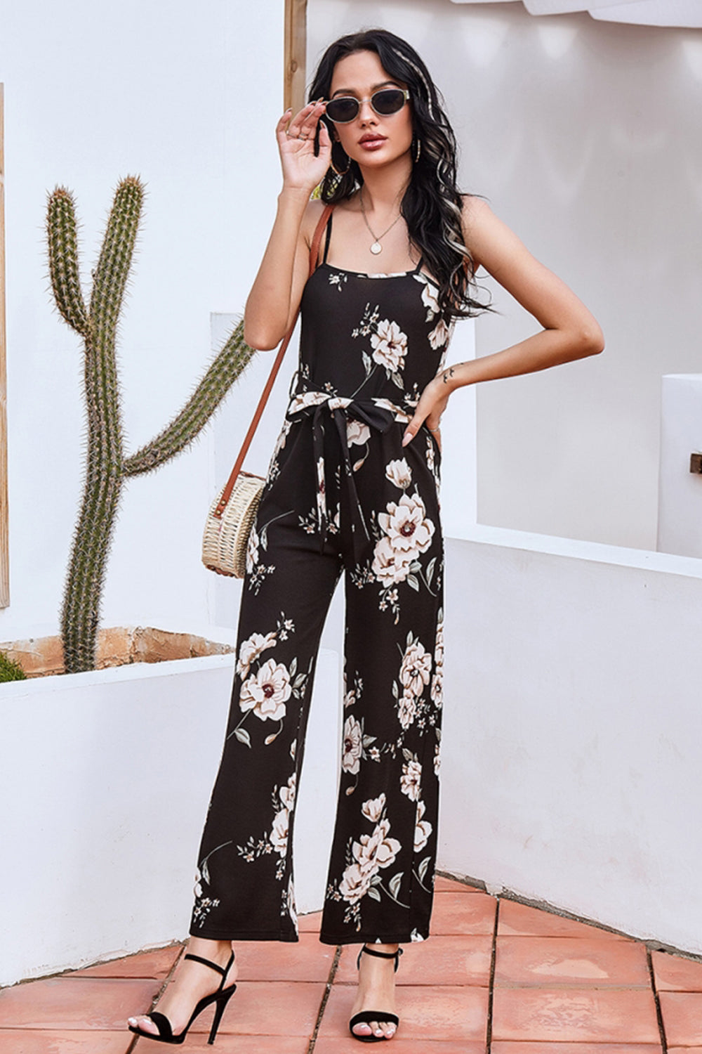 Printed Suspenders Jumpsuit - Fashionpara