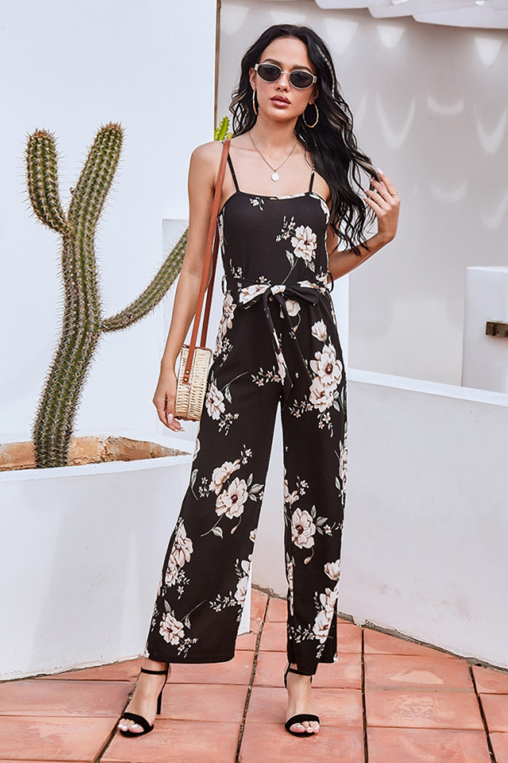 Printed Suspenders Jumpsuit - Fashionpara