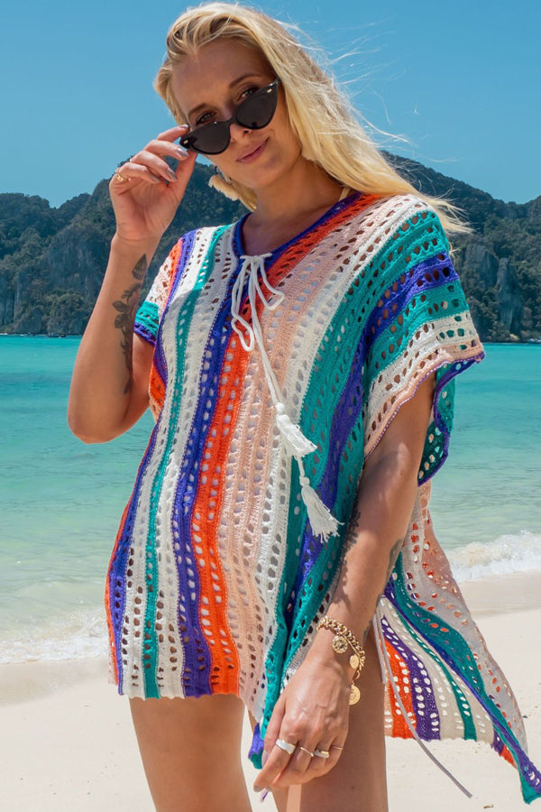 Colorful Hollow Knot Front Cover Up