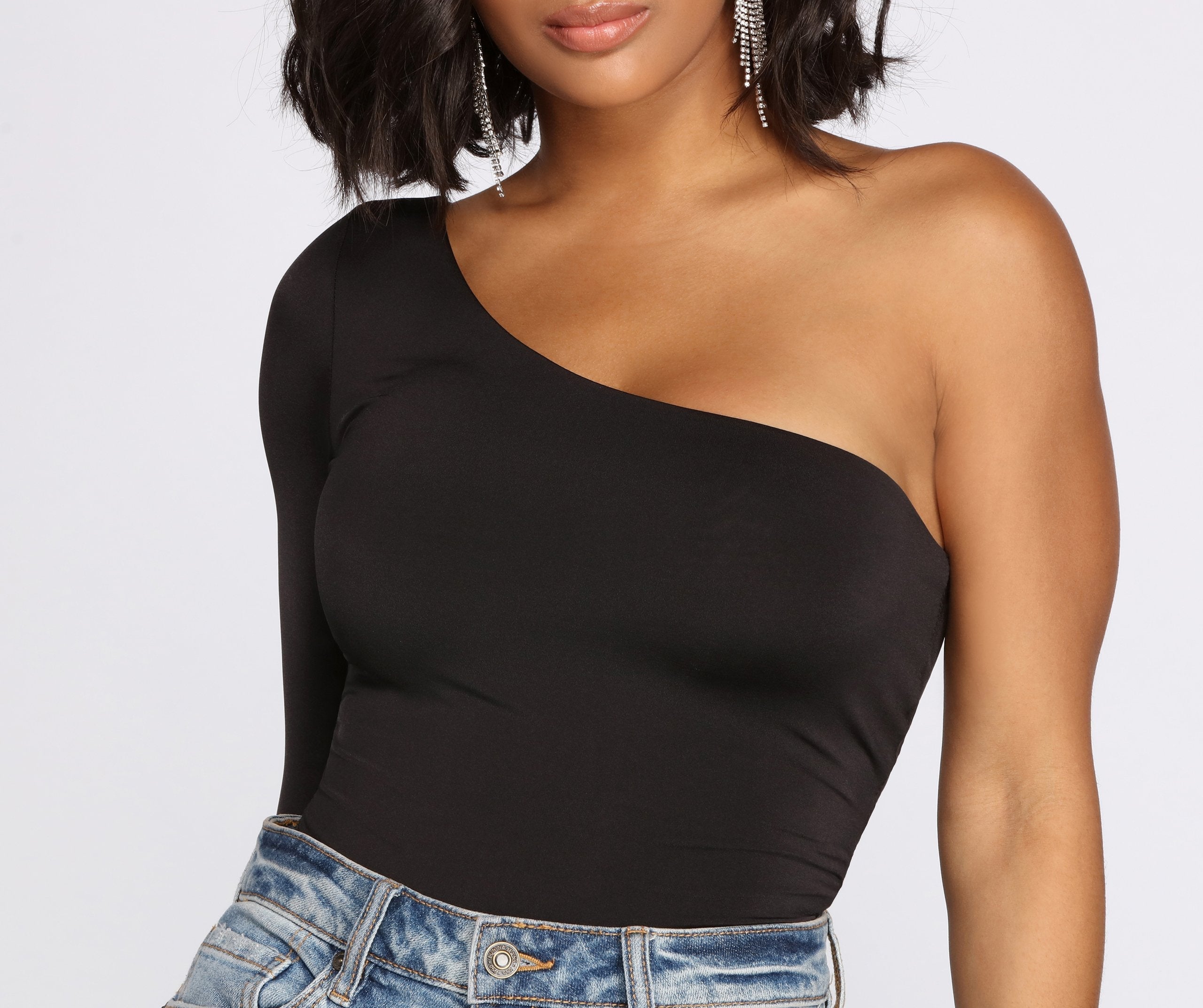 Chic Vibes One Shoulder Bodysuit