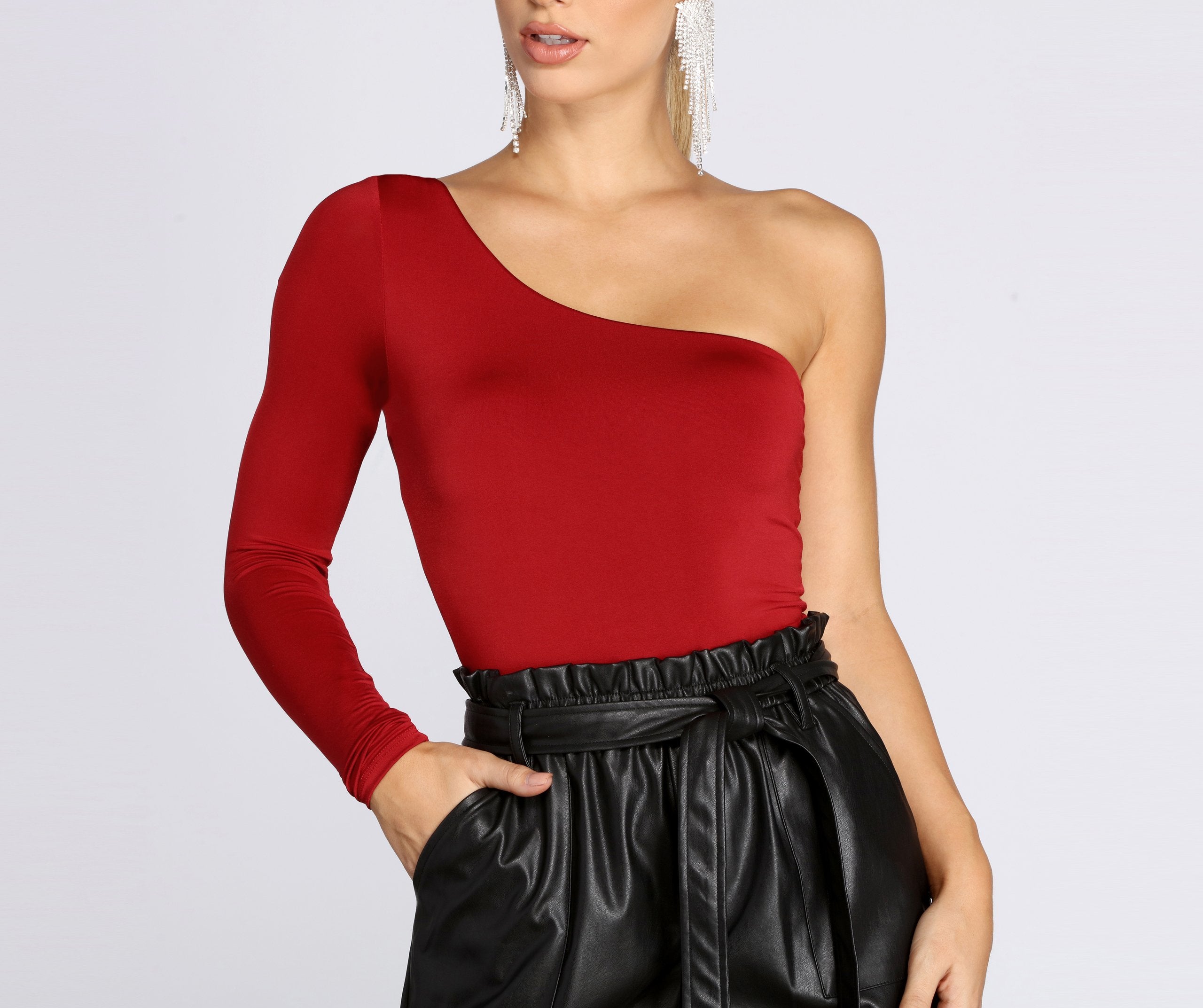 Chic Vibes One Shoulder Bodysuit