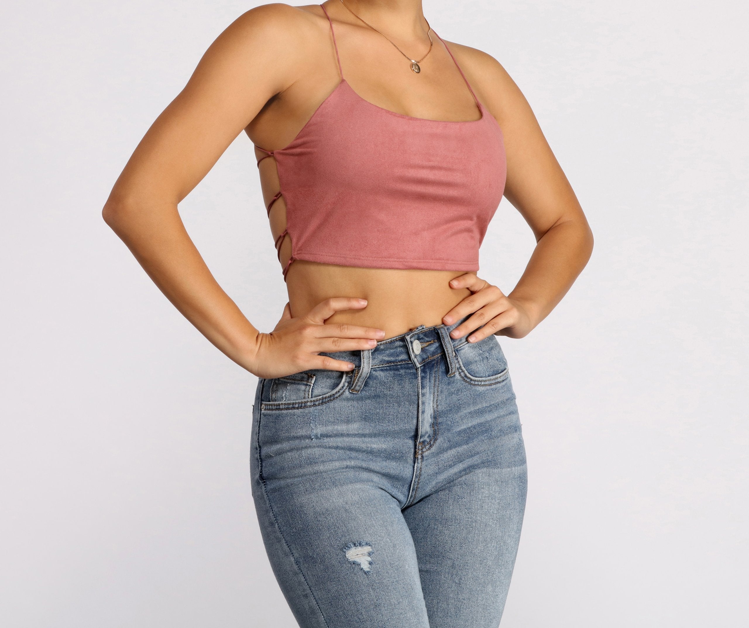 Sexy Strappy Back Crop Top - Fashionpara