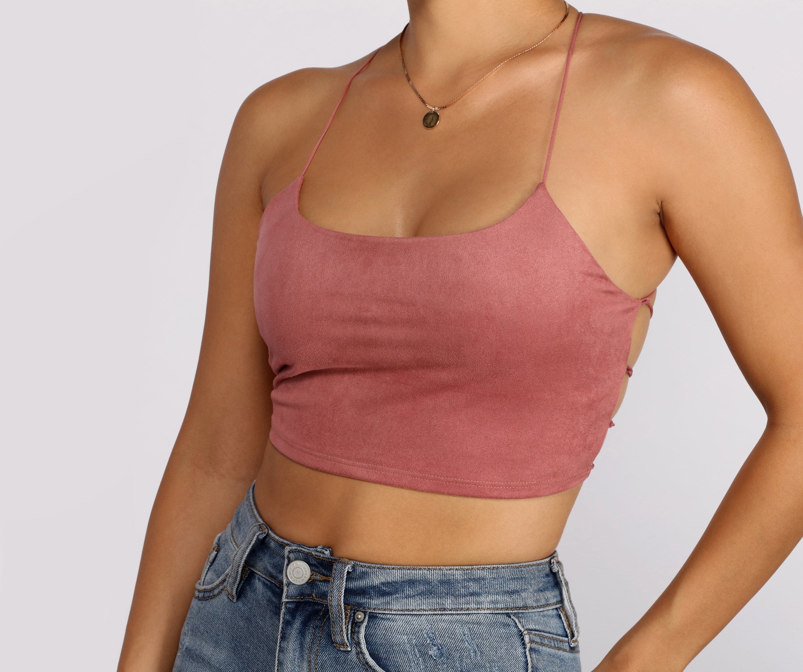 Sexy Strappy Back Crop Top - Fashionpara