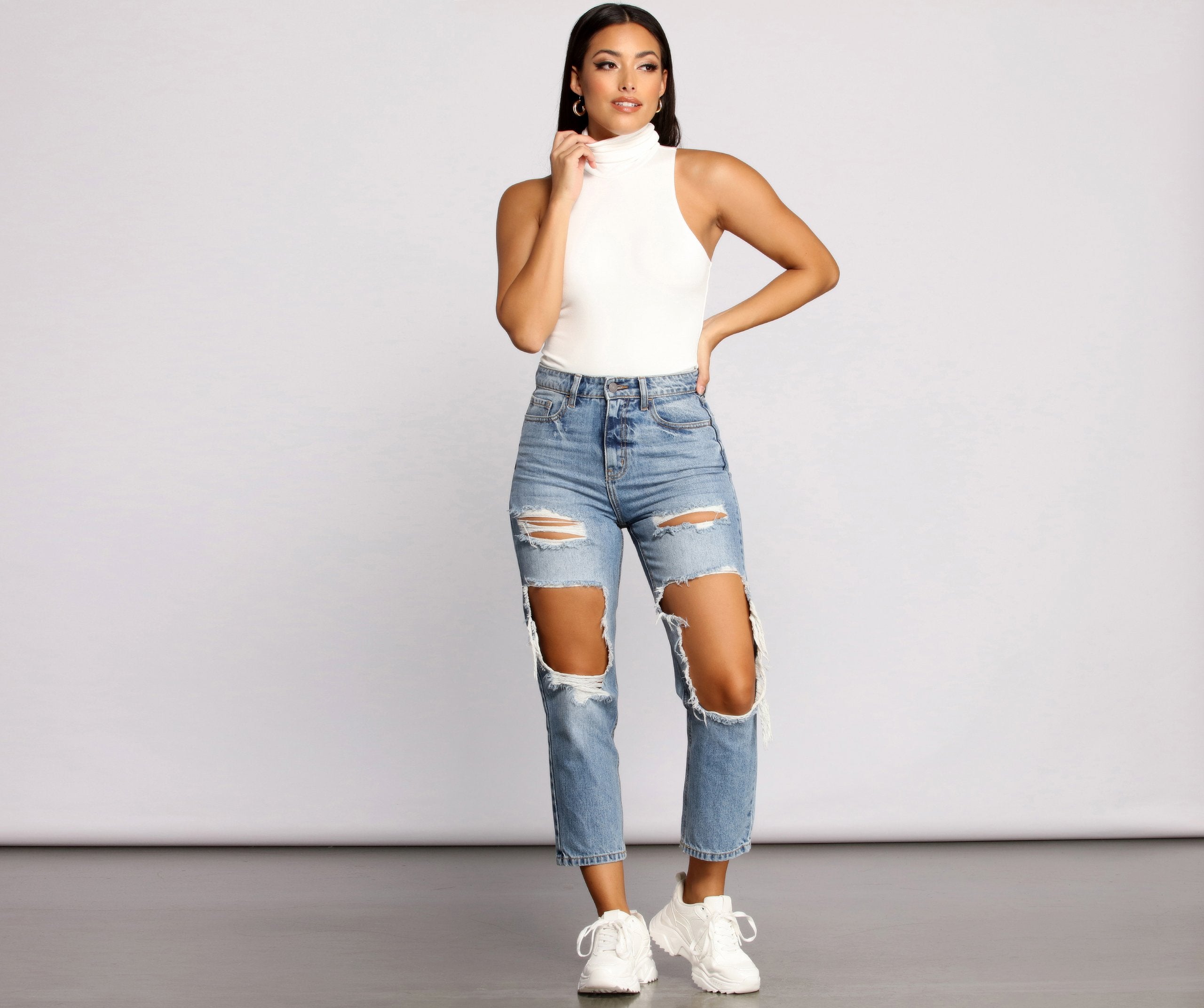 Captivate Me Basic Crepe Sleeveless Bodysuit