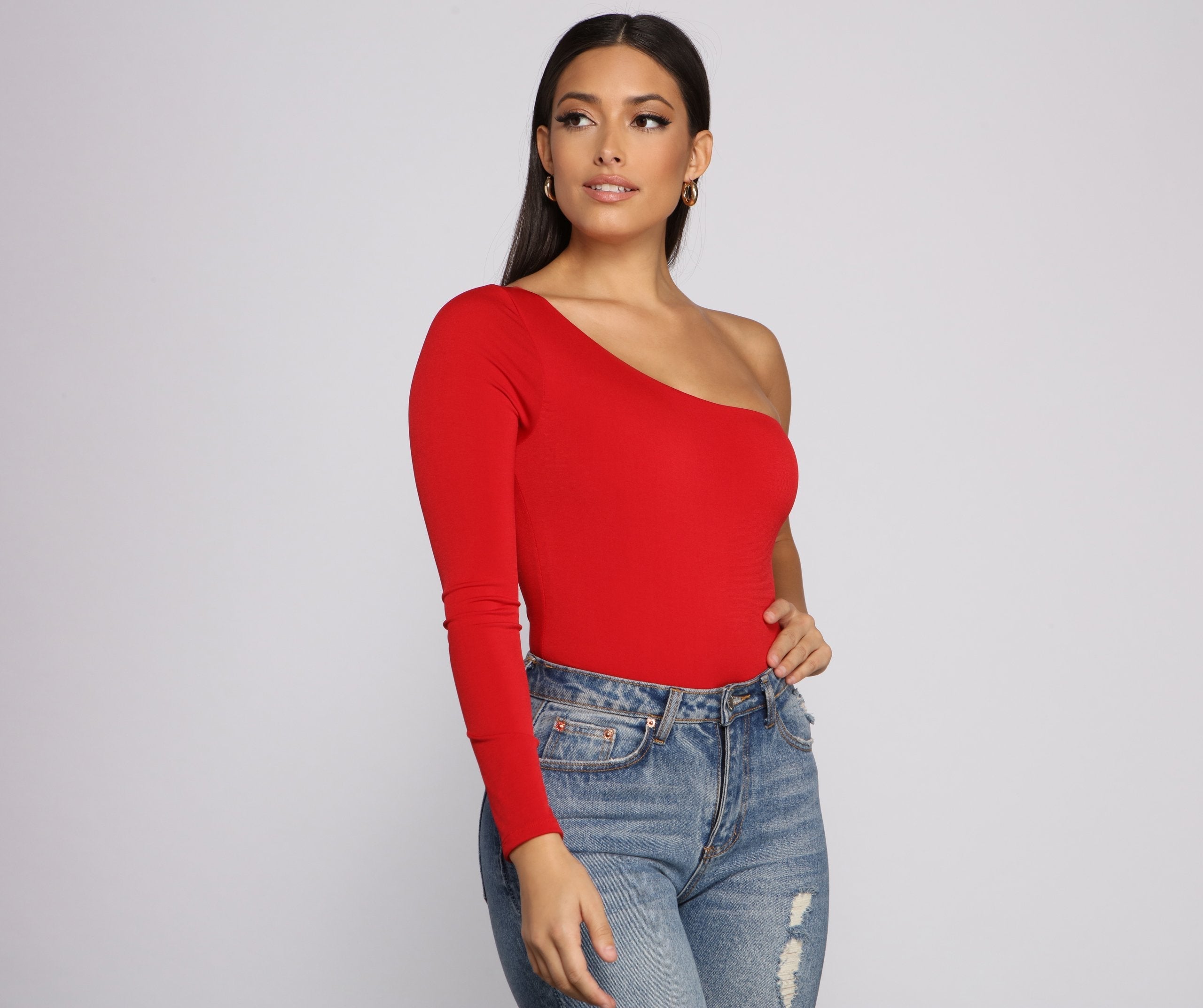 Chic Vibes One Shoulder Bodysuit