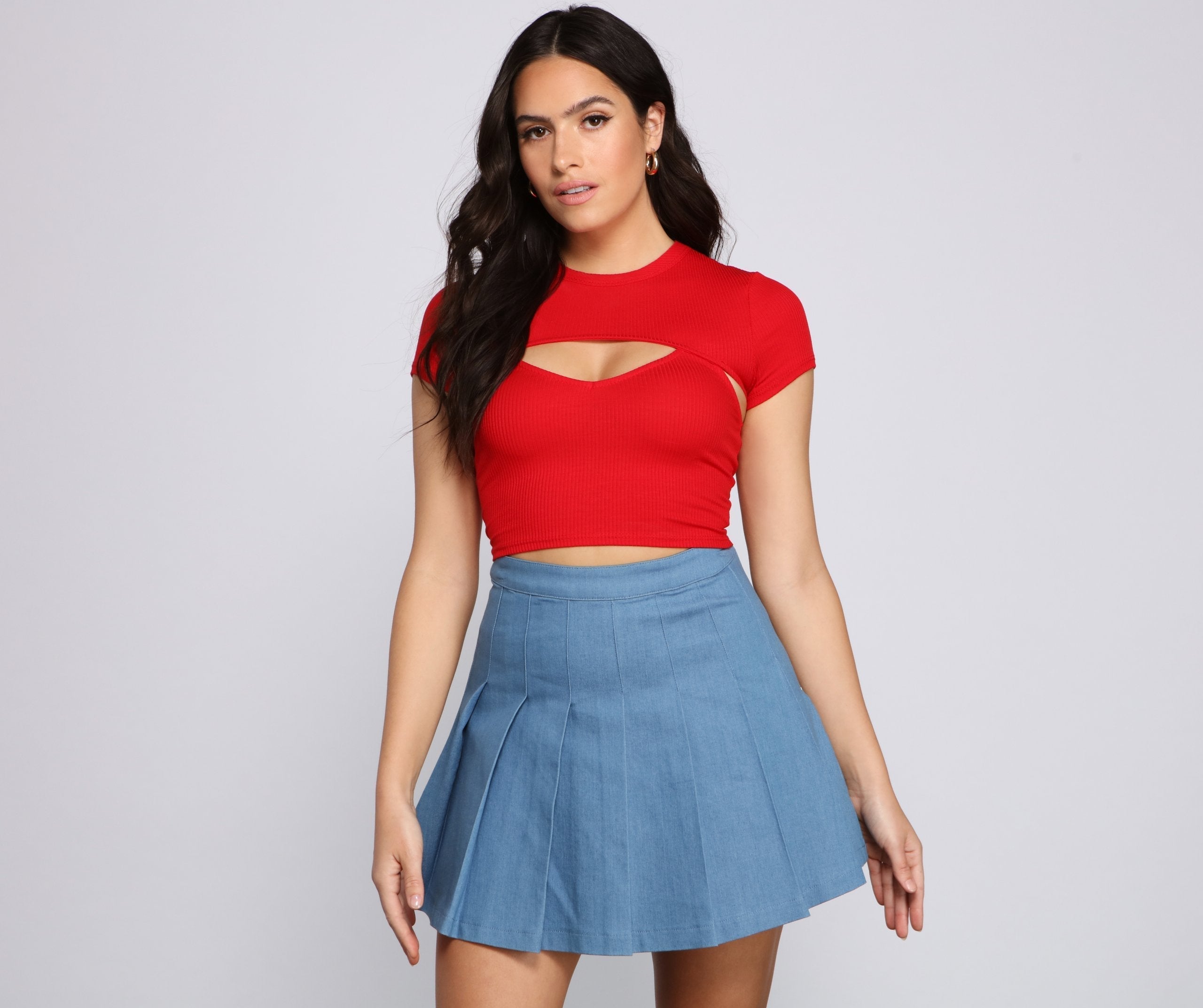 Chic Cuts Ribbed Knit Crop Top