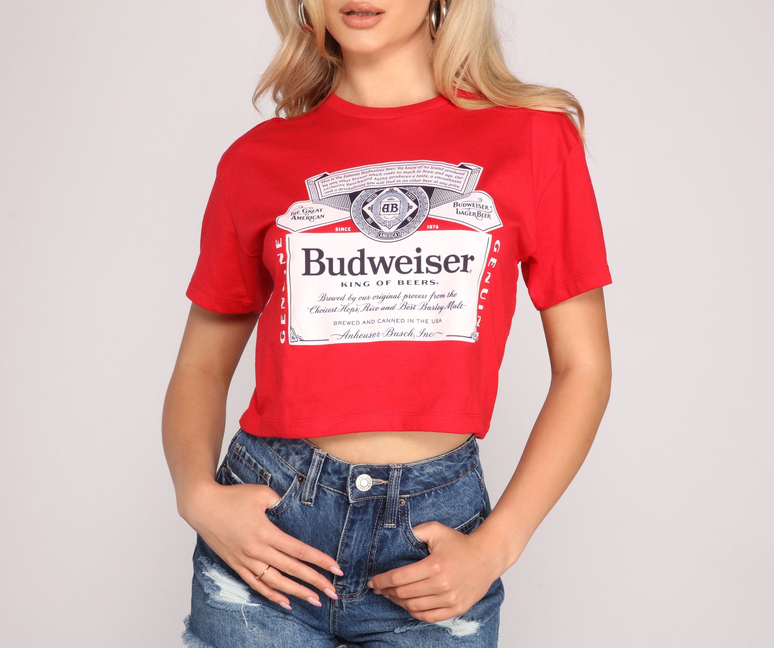 Budweiser Graphic Crop Top