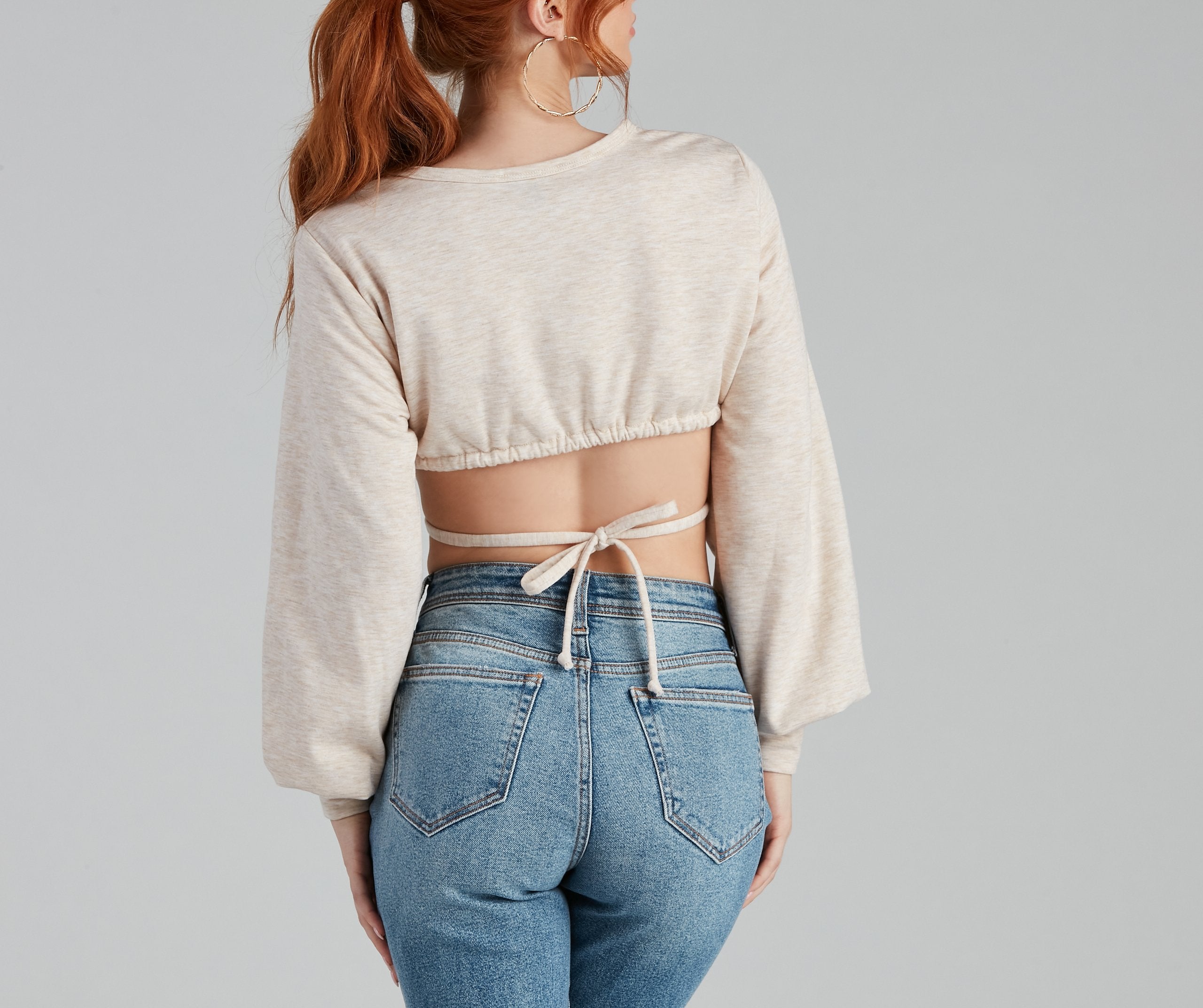 Casual-Chic Fleece Crop Top