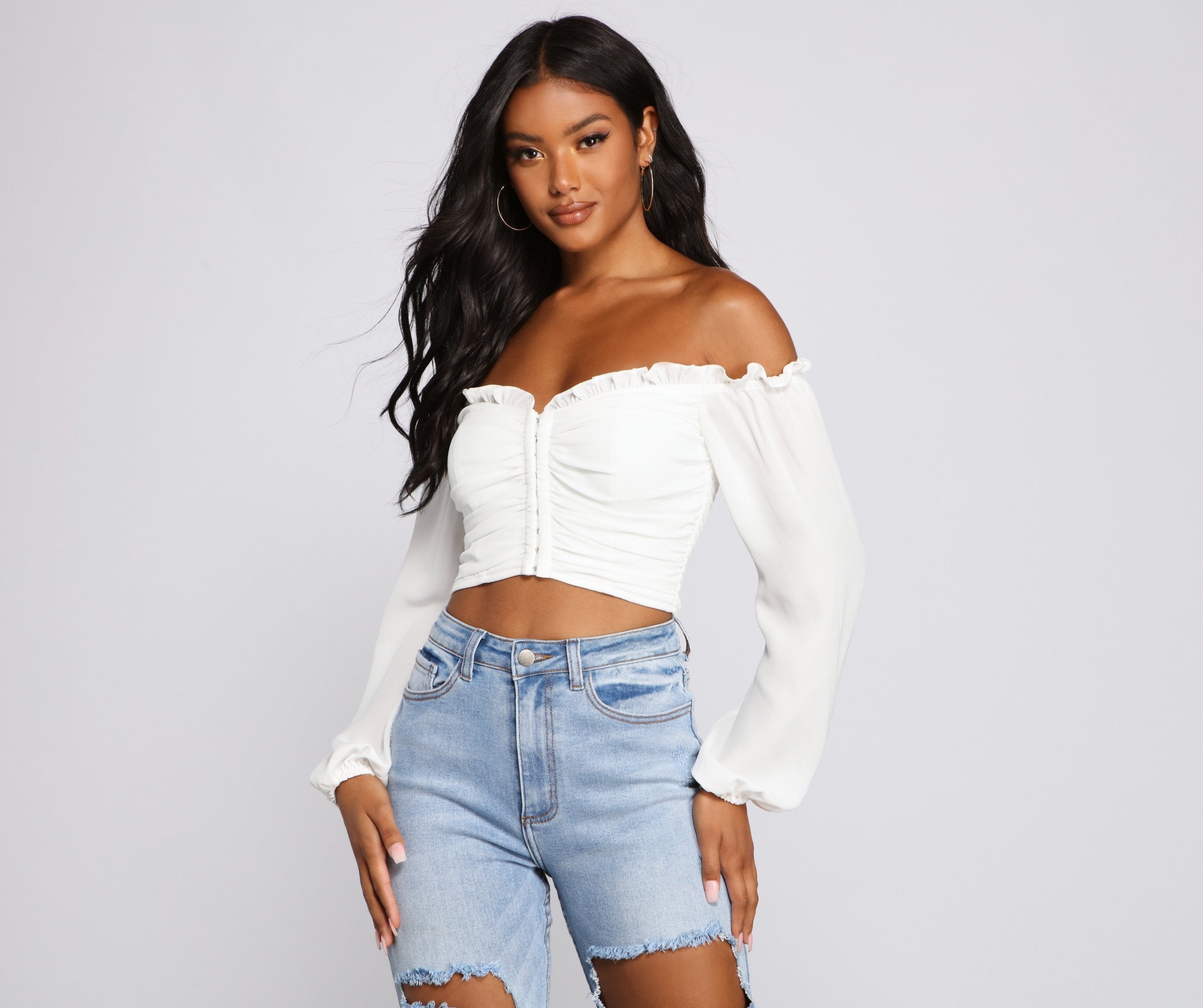 Classic Beauty Off The Shoulder Corset Top