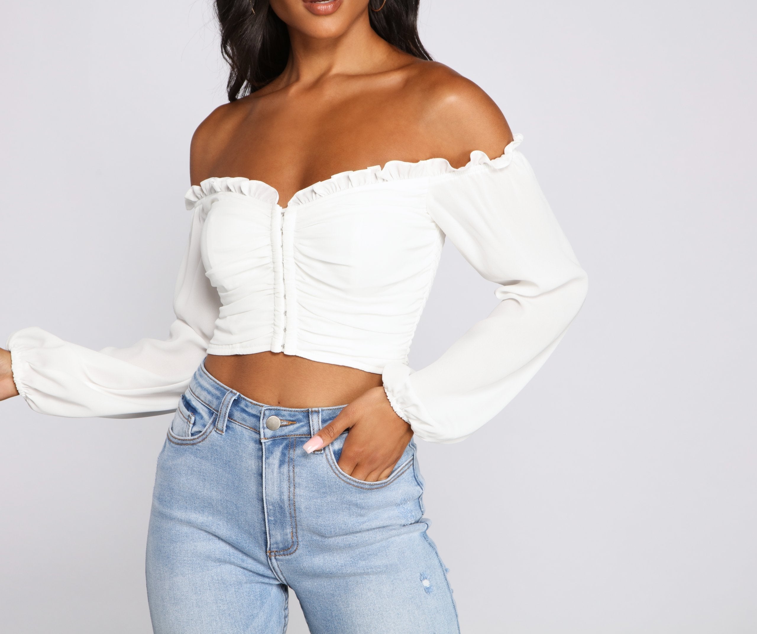 Classic Beauty Off The Shoulder Corset Top