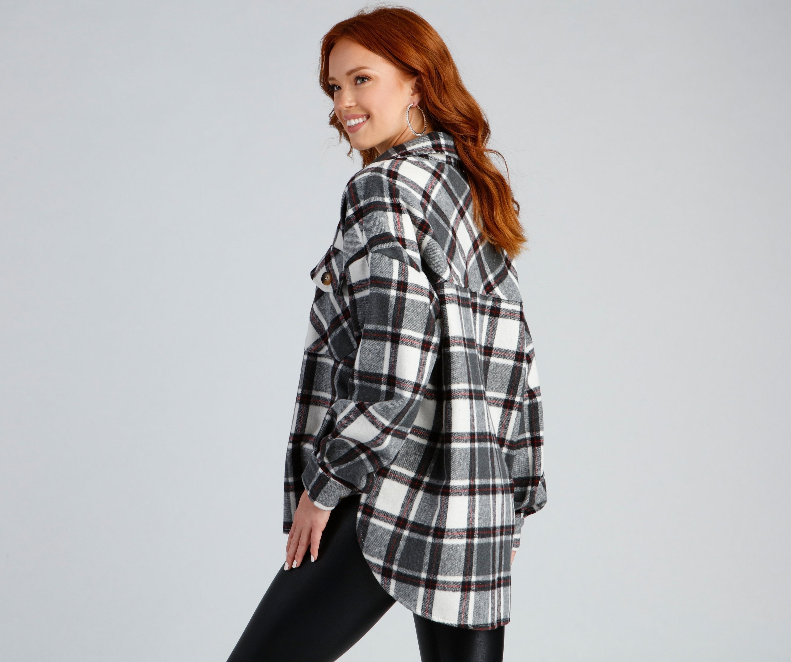 Casual Vibes Only Plaid Shacket