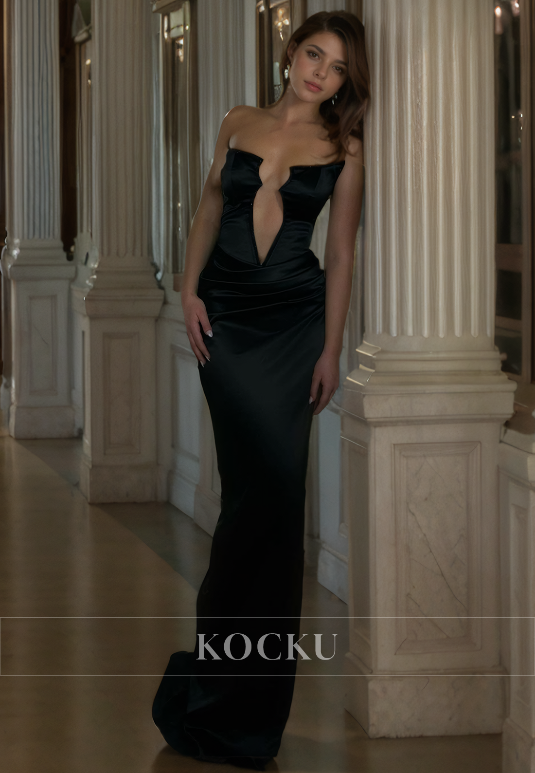 Sexy & Hot Off-Shoulder V-Neck Sheath Evening Party Prom Dress - Fashionpara