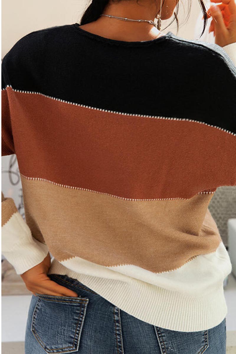 O-Neck Multi Color Sweater