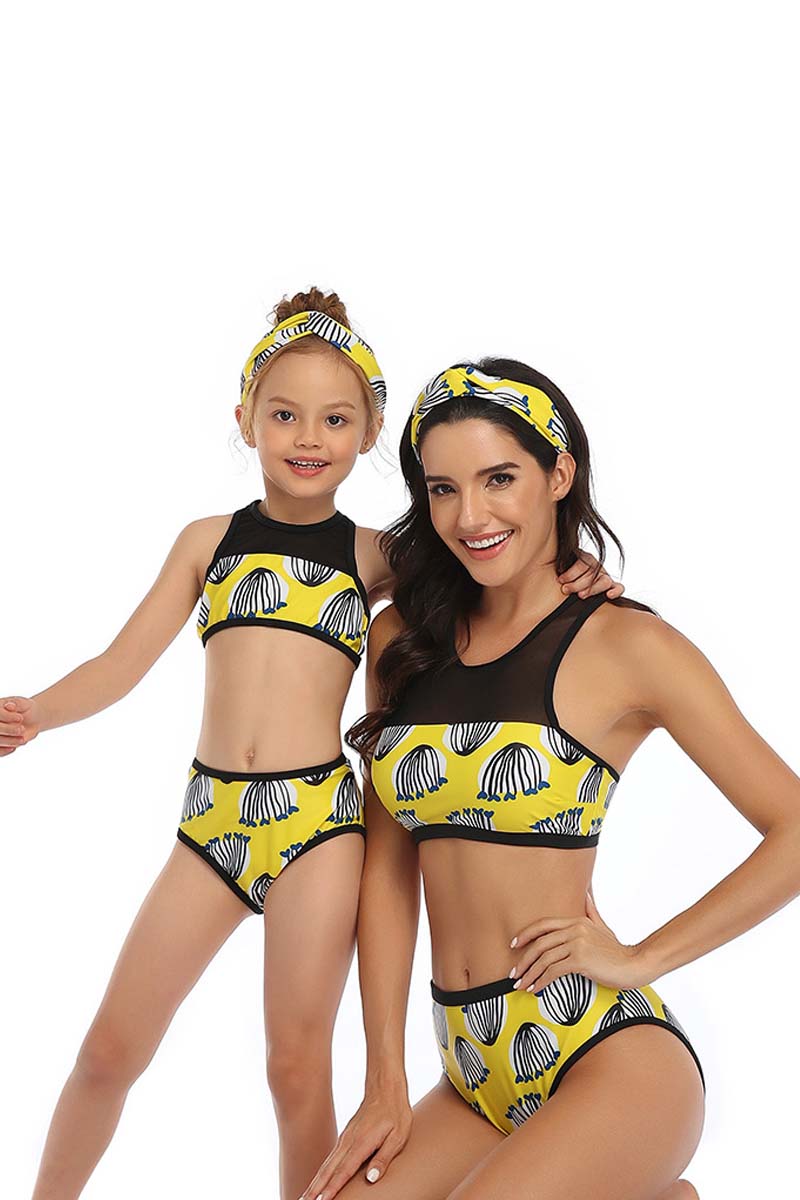 Print Parent-child Two Pieces Swimsuit