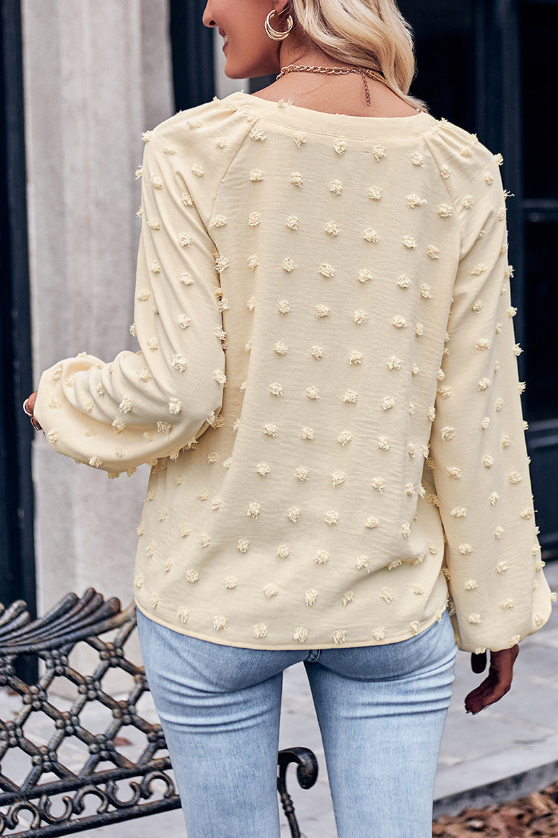 Long Sleeve V-Neck Loose Top