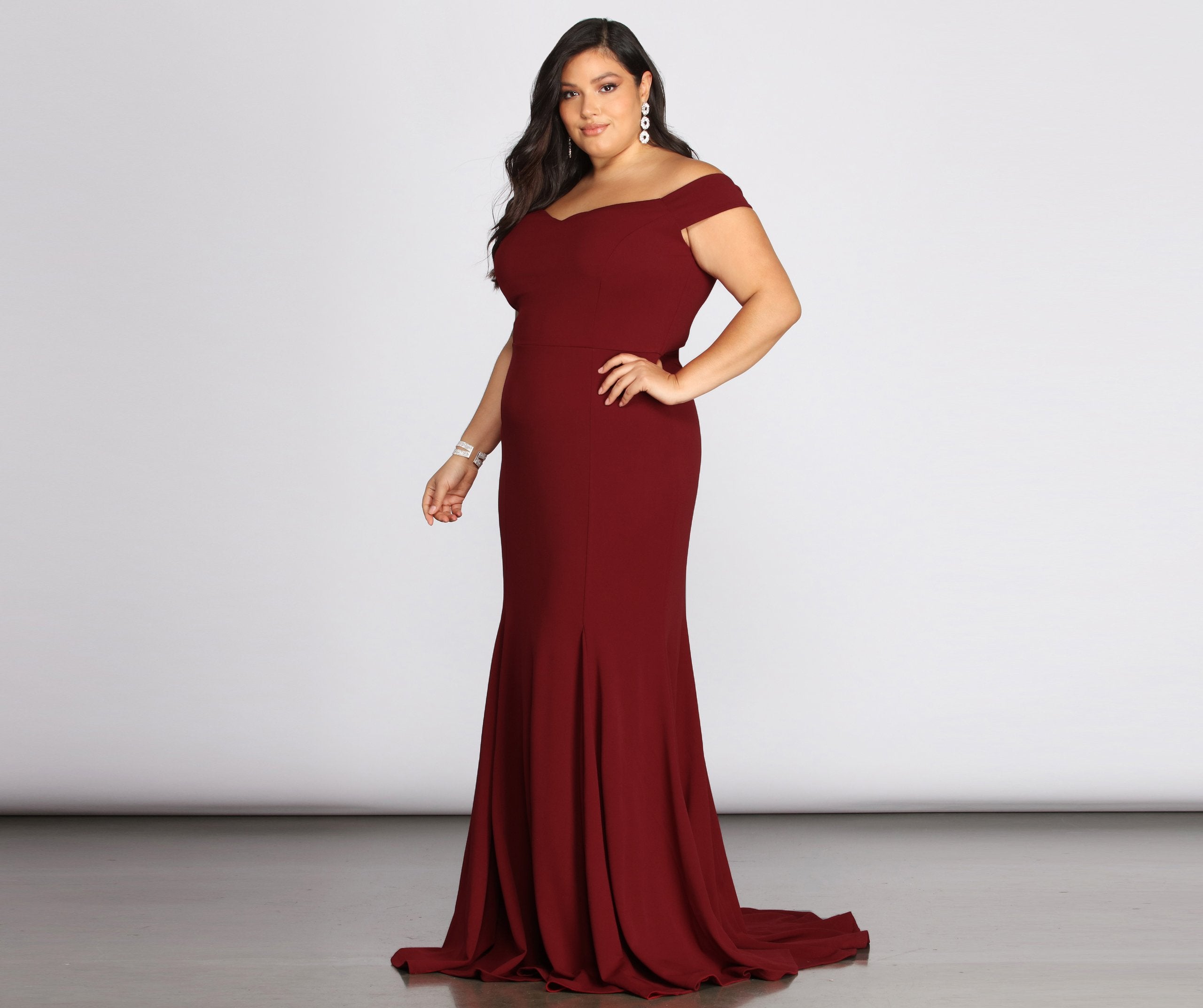 Plus Briar Formal Off The Shoulder Dress - Fashionpara