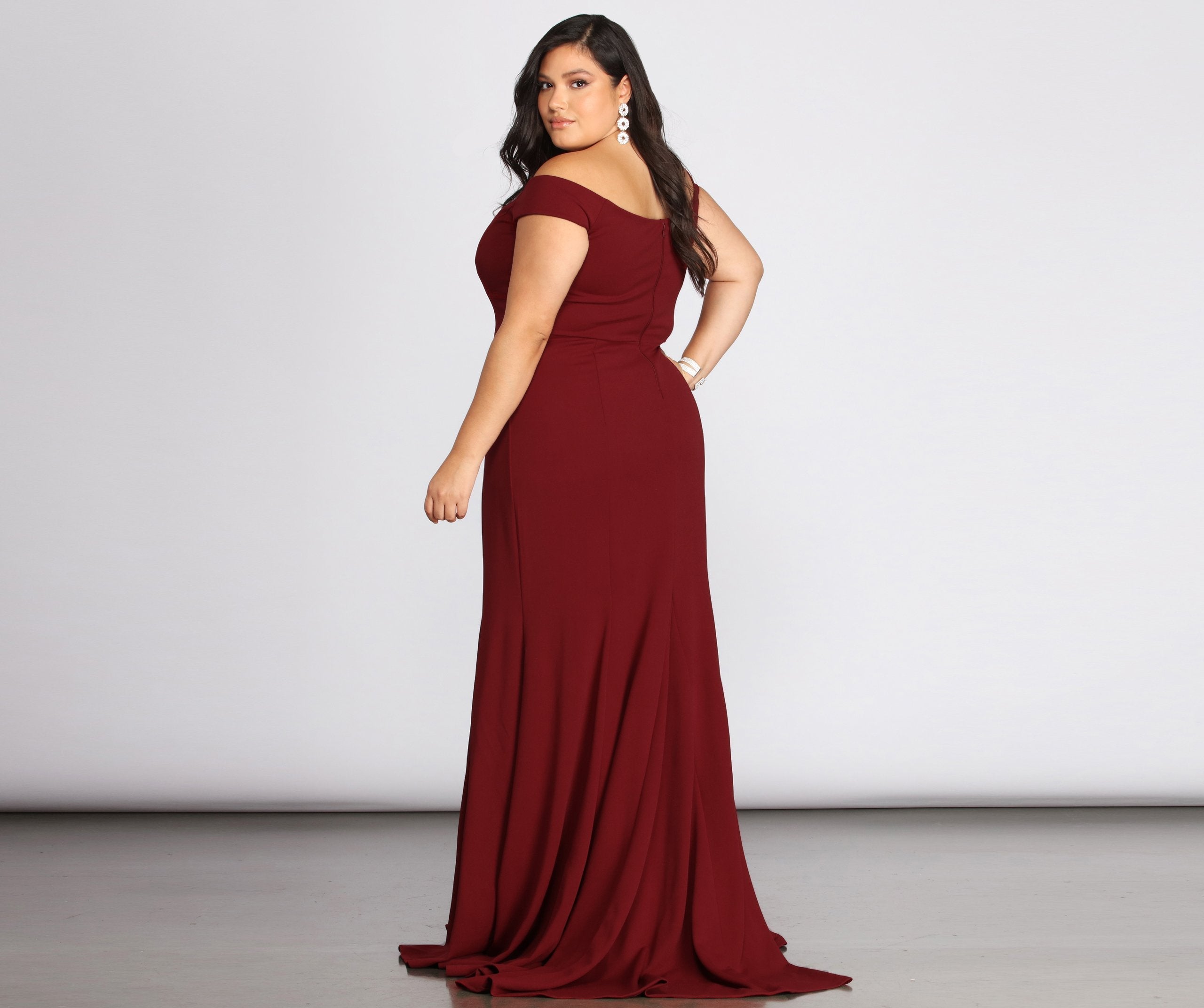 Plus Briar Formal Off The Shoulder Dress - Fashionpara