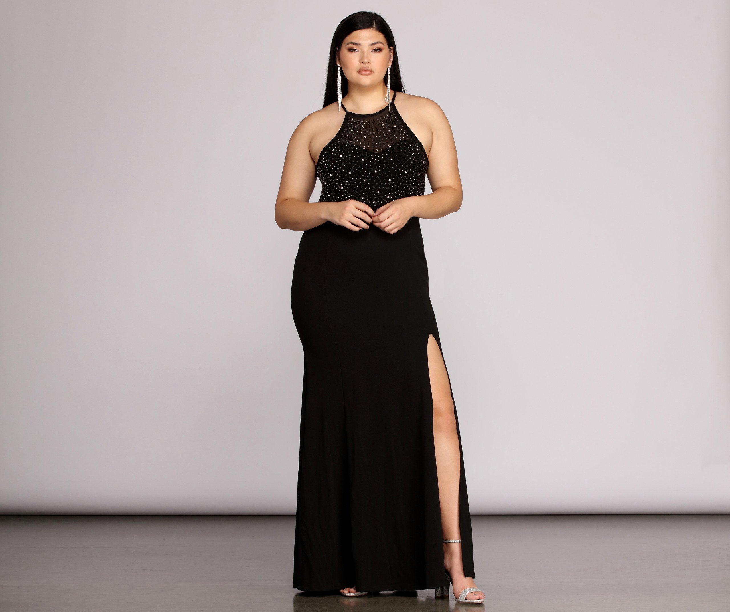 Plus Kacey Formal Heat Stone Dress