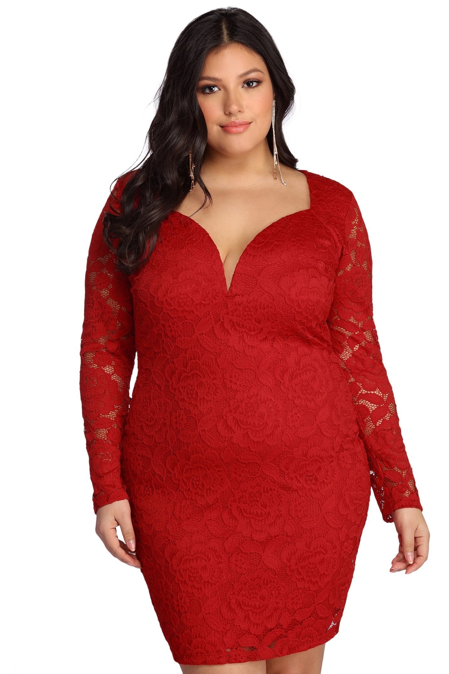 Plus Laced With Curves Dress - Fashionpara