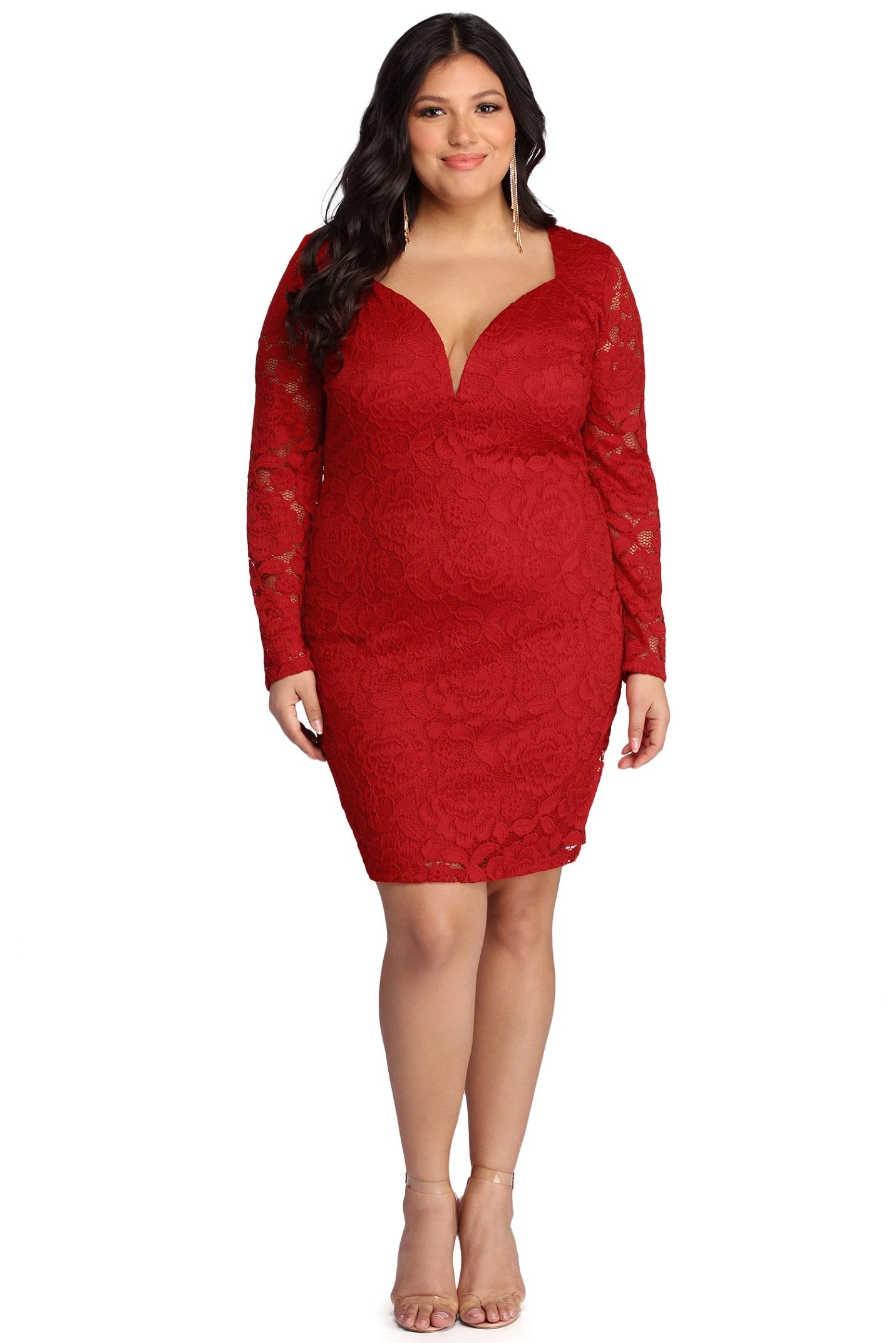 Plus Laced With Curves Dress - Fashionpara