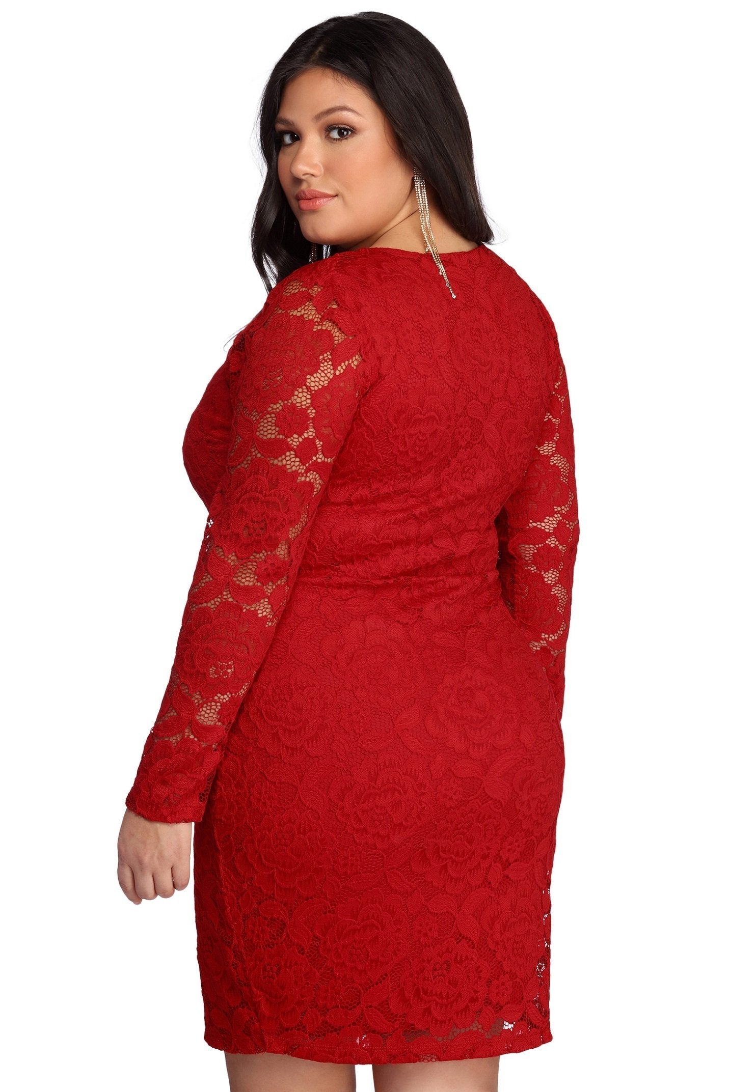 Plus Laced With Curves Dress - Fashionpara