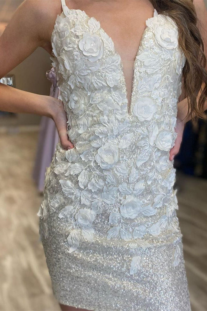 Francesca Bodycon Backless Sequined Homecoming Dress