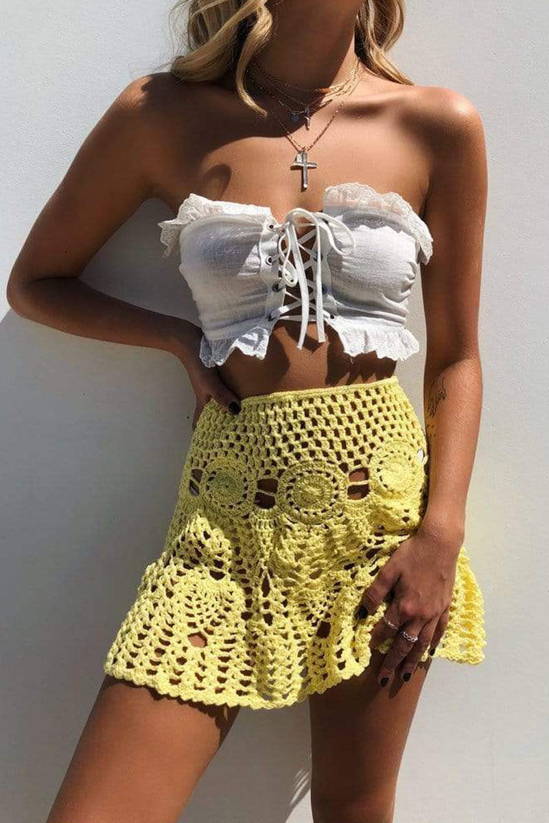 Hand Crochet Mini Skirt