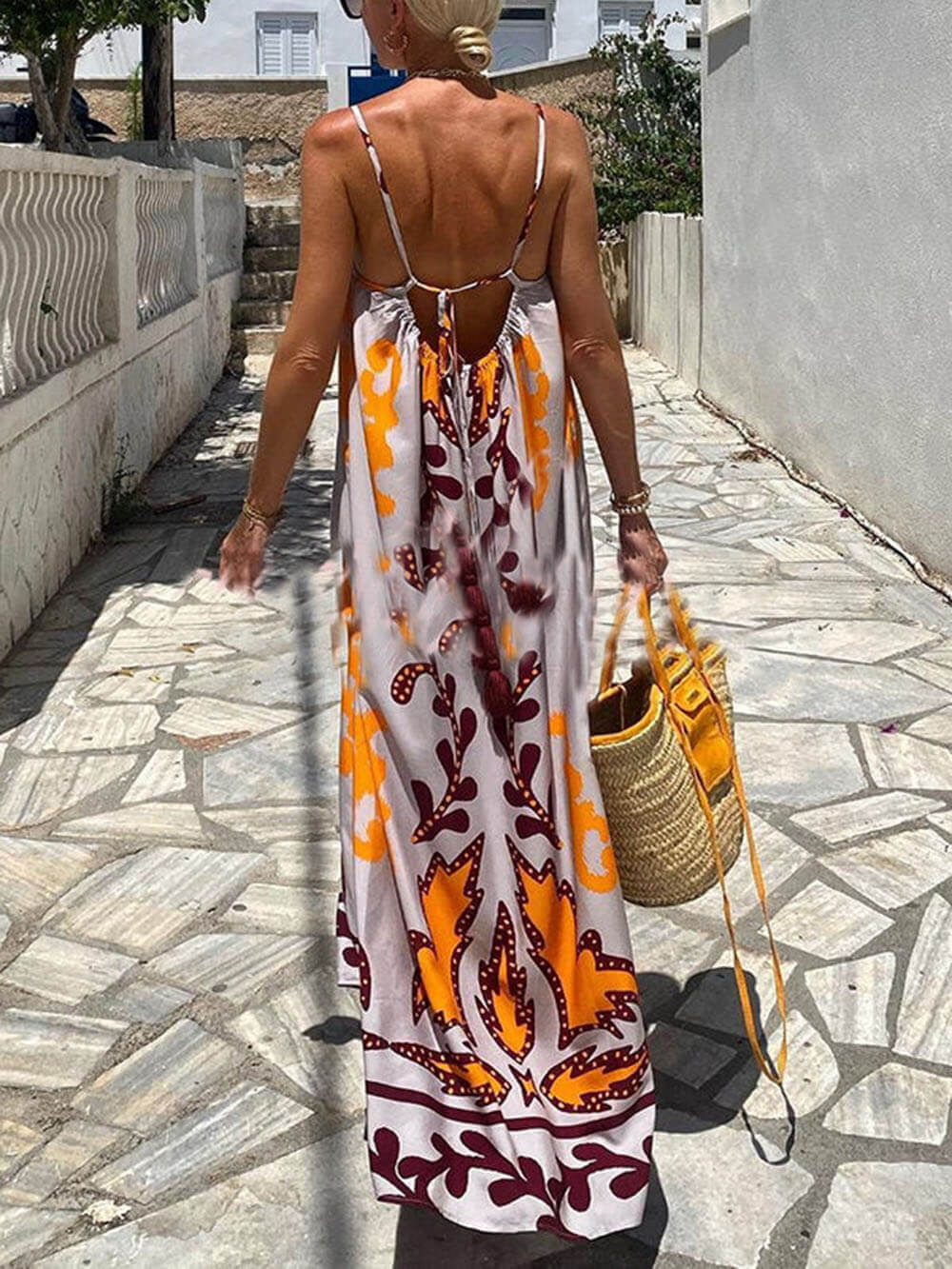 Ethnic Printed Loose Cami Maxi Dress - Fashionpara