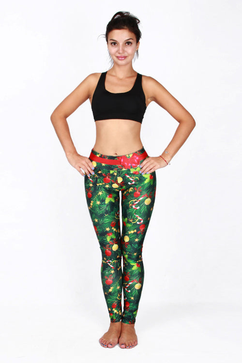 Christmas Tree Print Home Pants