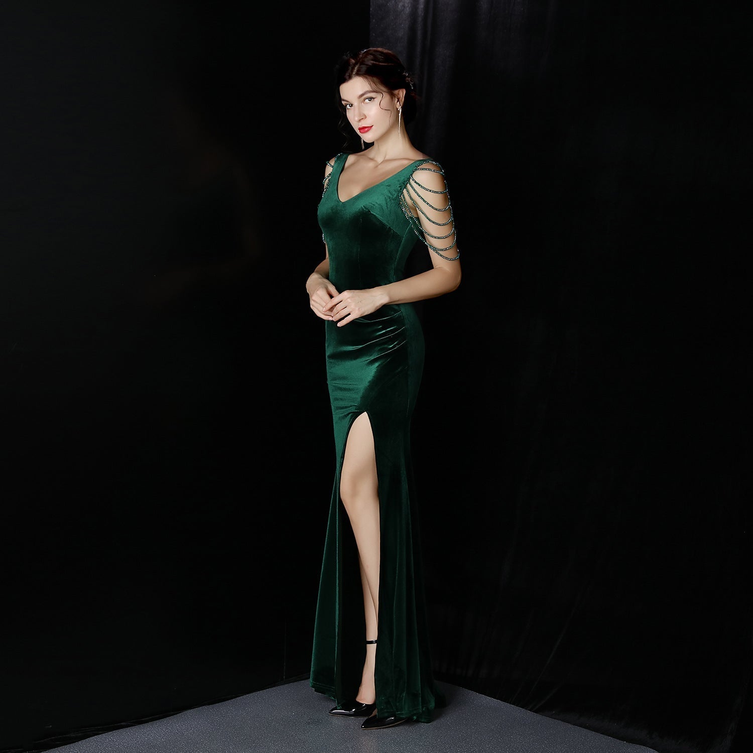 Avery Good Quality Velvet Formal Dress