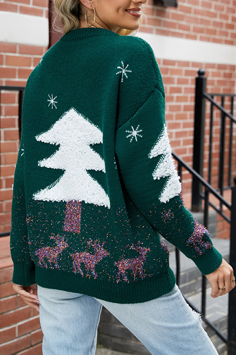 Christmas Tree Snowflake Pullover Sweater