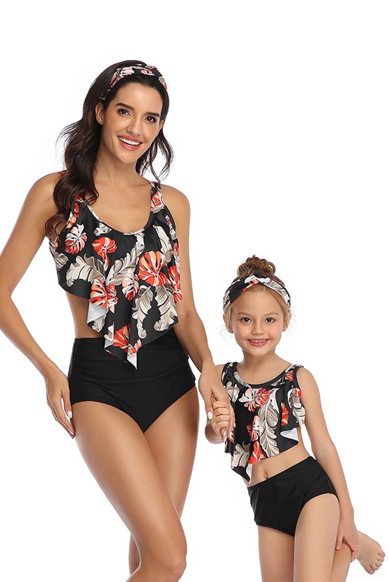 Print Parent-child Two Pieces Swimsuit